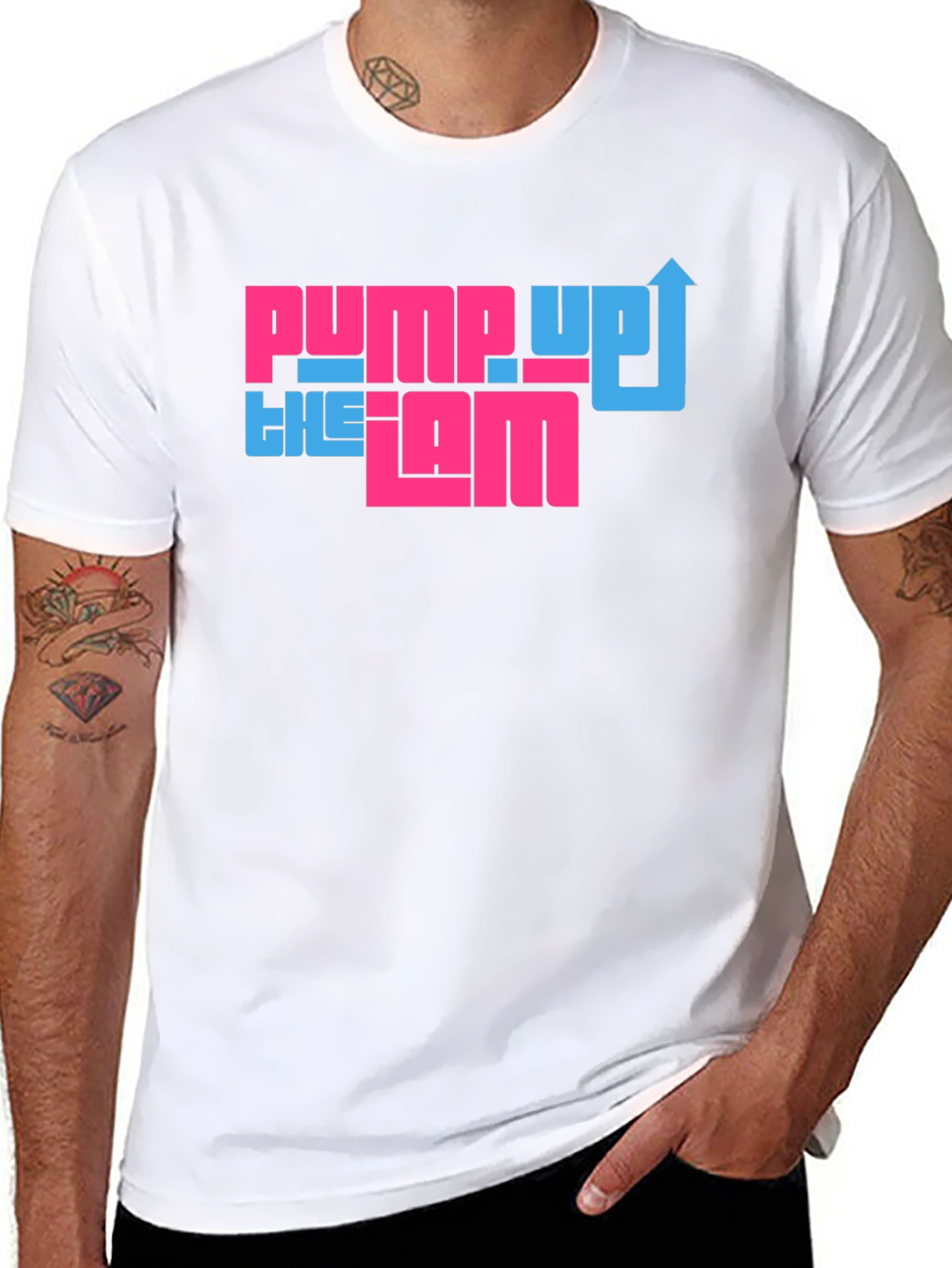 Black Pump Up the Jam Graphic Tee - Cool Retro Design view 8