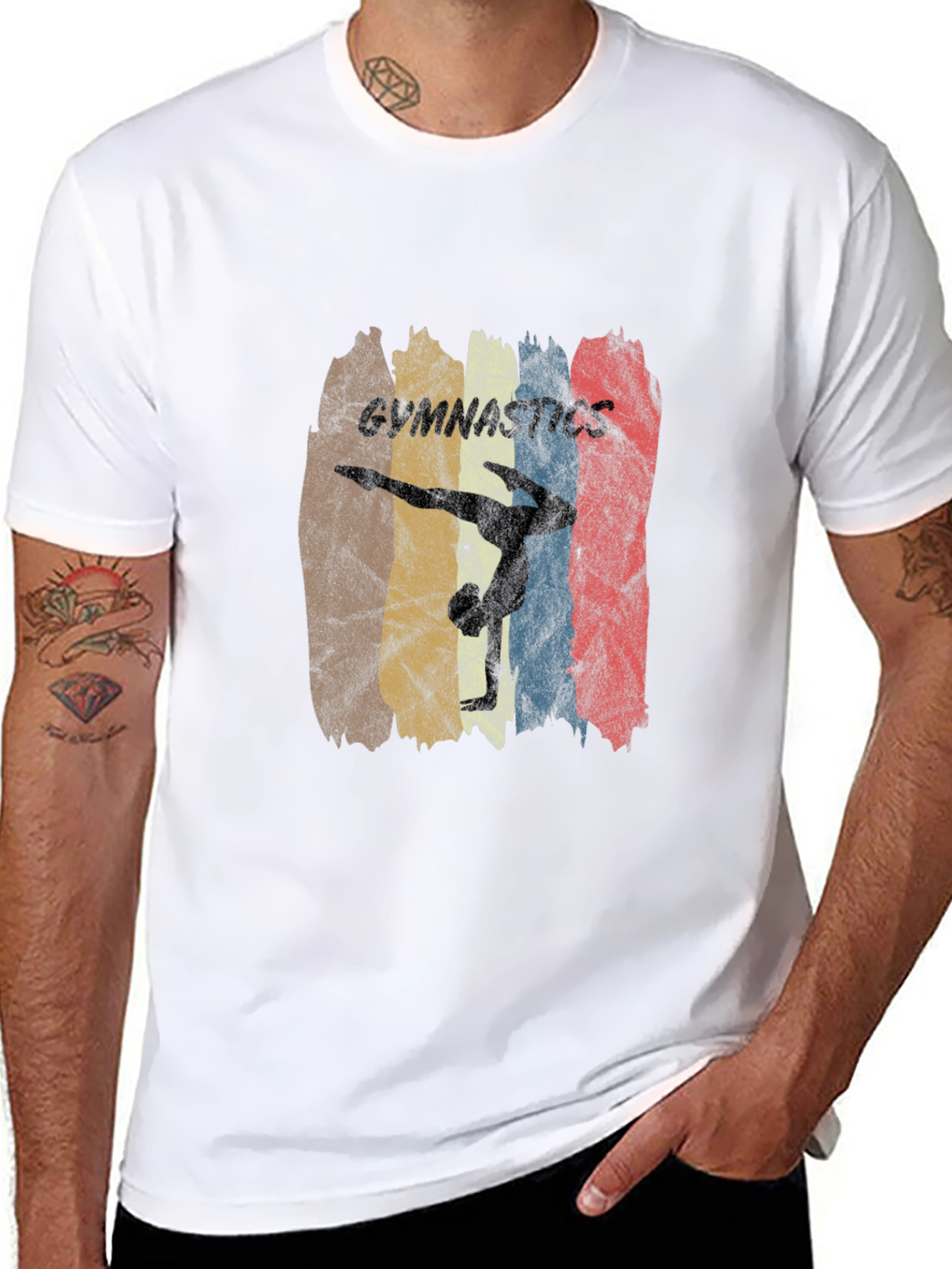 Black Vintage Gymnastics T-Shirt view 8