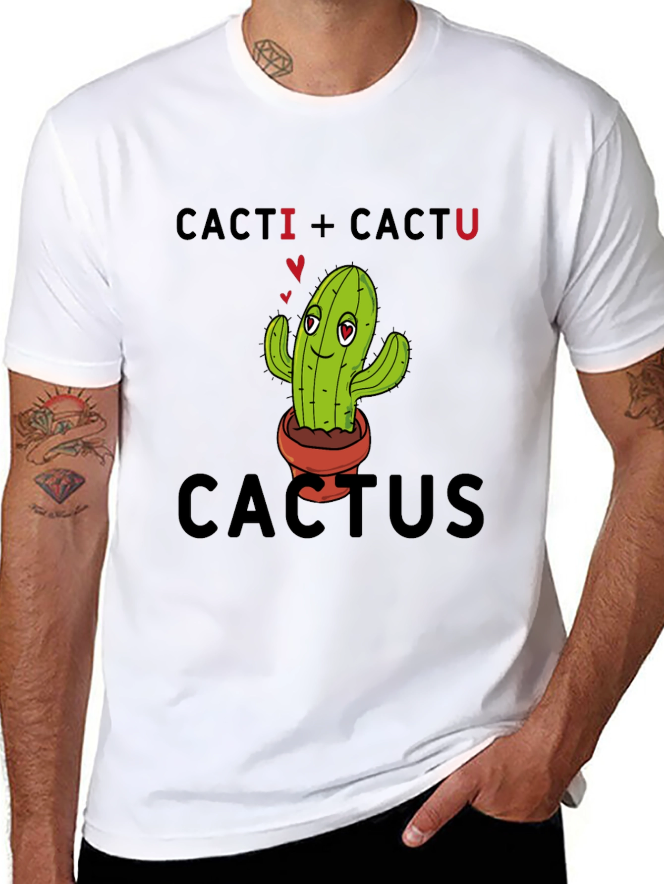 Black Cacti + Cactu Cactus T-Shirt view 8