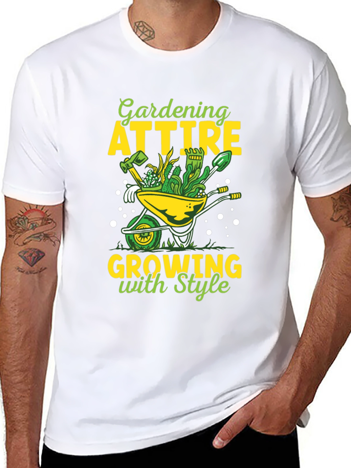 Black Gardening Attire T-Shirt - Growing with Style view 8