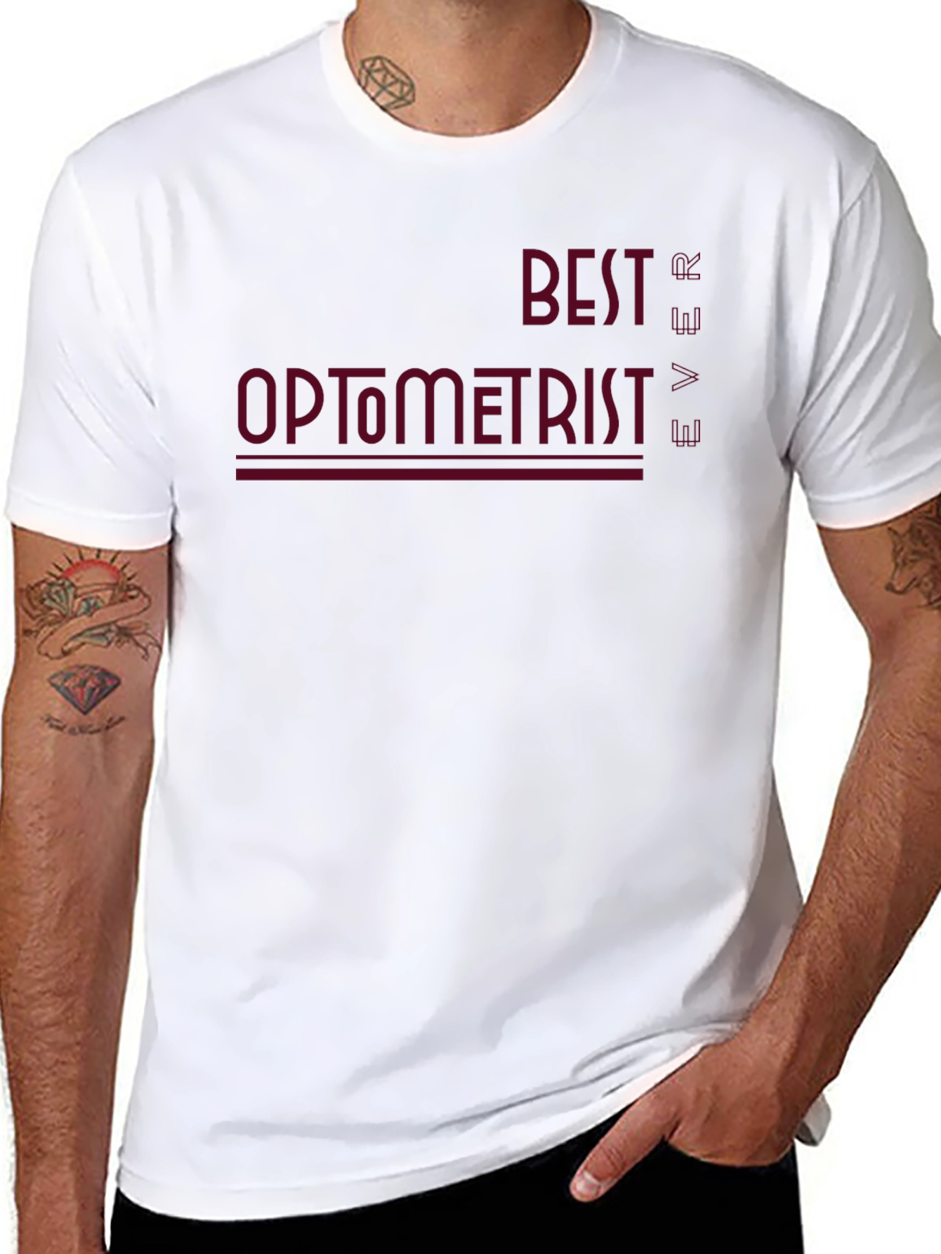 Black Best Optometrist Ever Black T-Shirt view 8