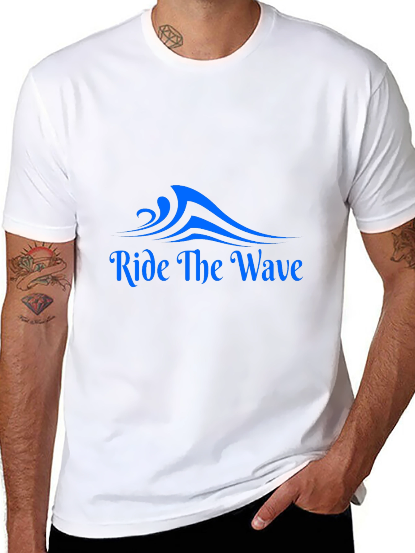 Black Ride the Wave Black T-Shirt view 8
