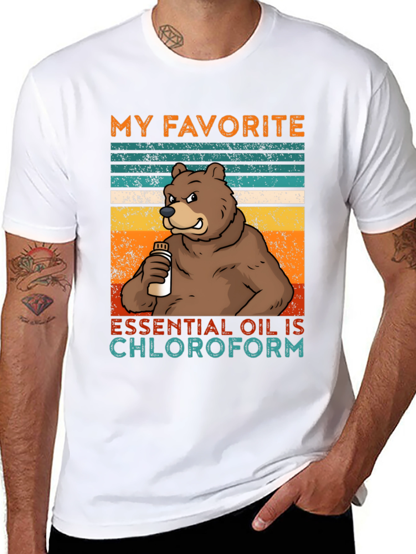 Black My Favorite Essential Oil T-Shirt view 8