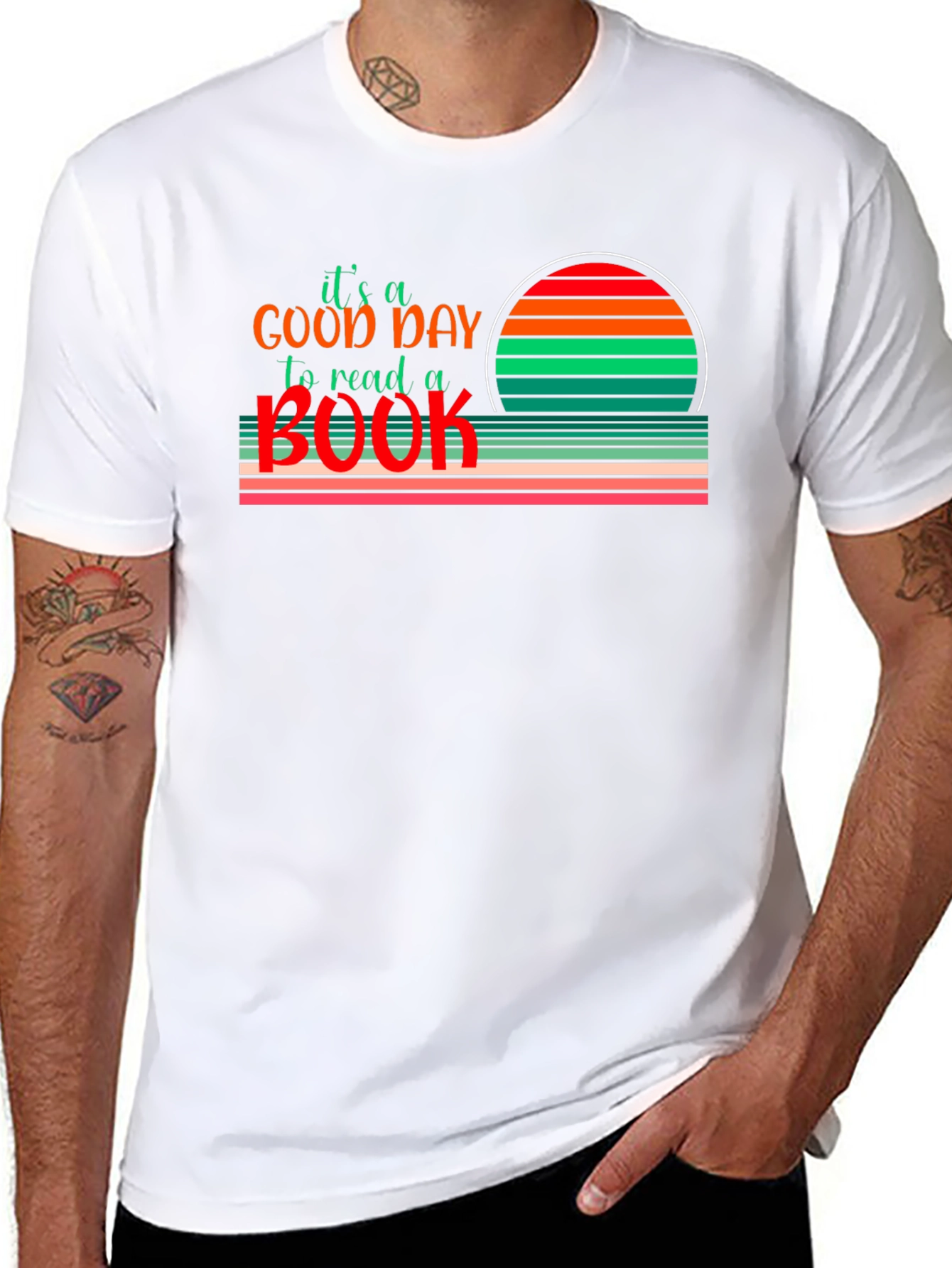 Black It's a Good Day to Read a Book Graphic T-Shirt view 8