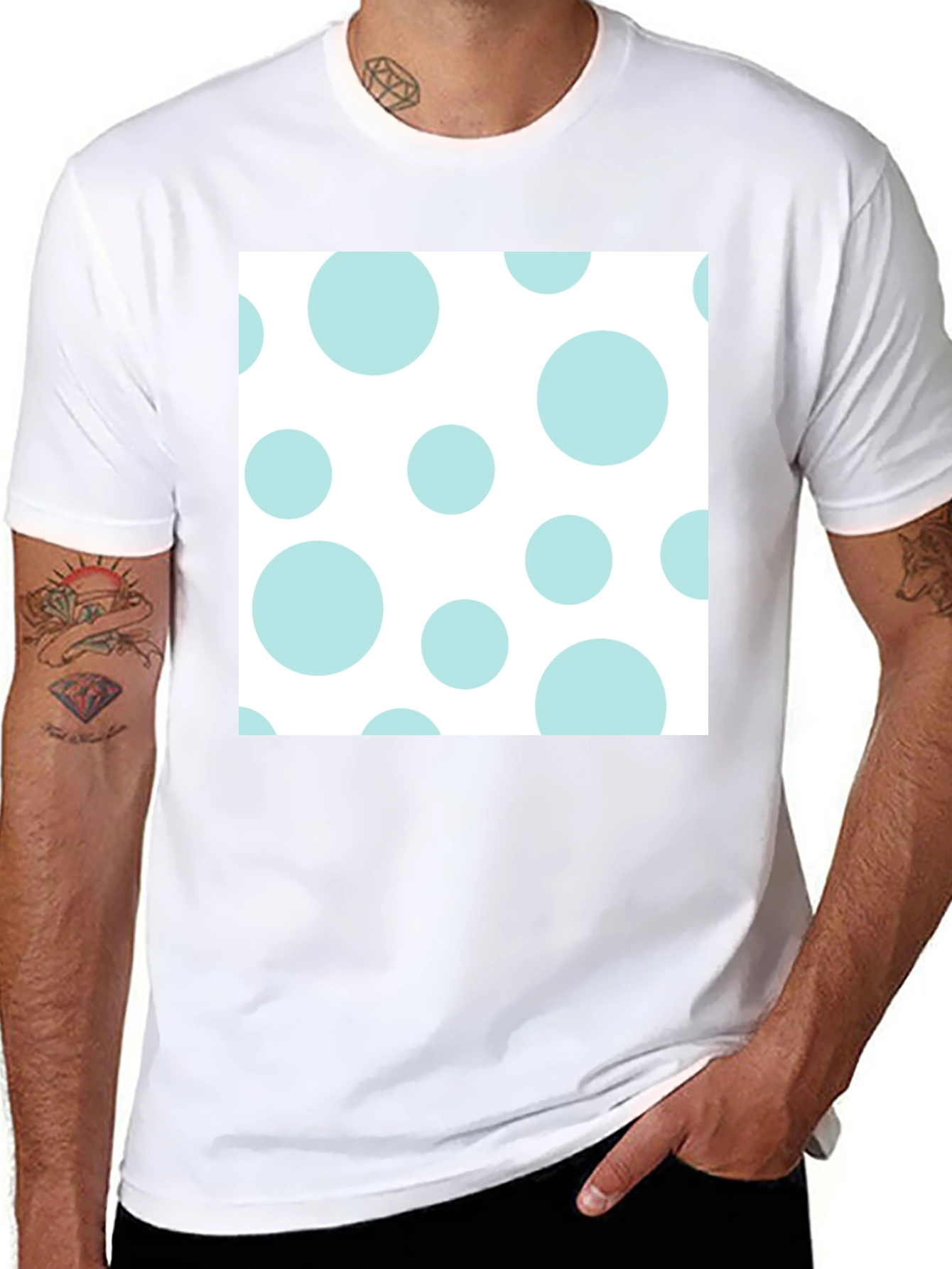 Black Polka Dot Tee - Stylish Casual Wear view 8