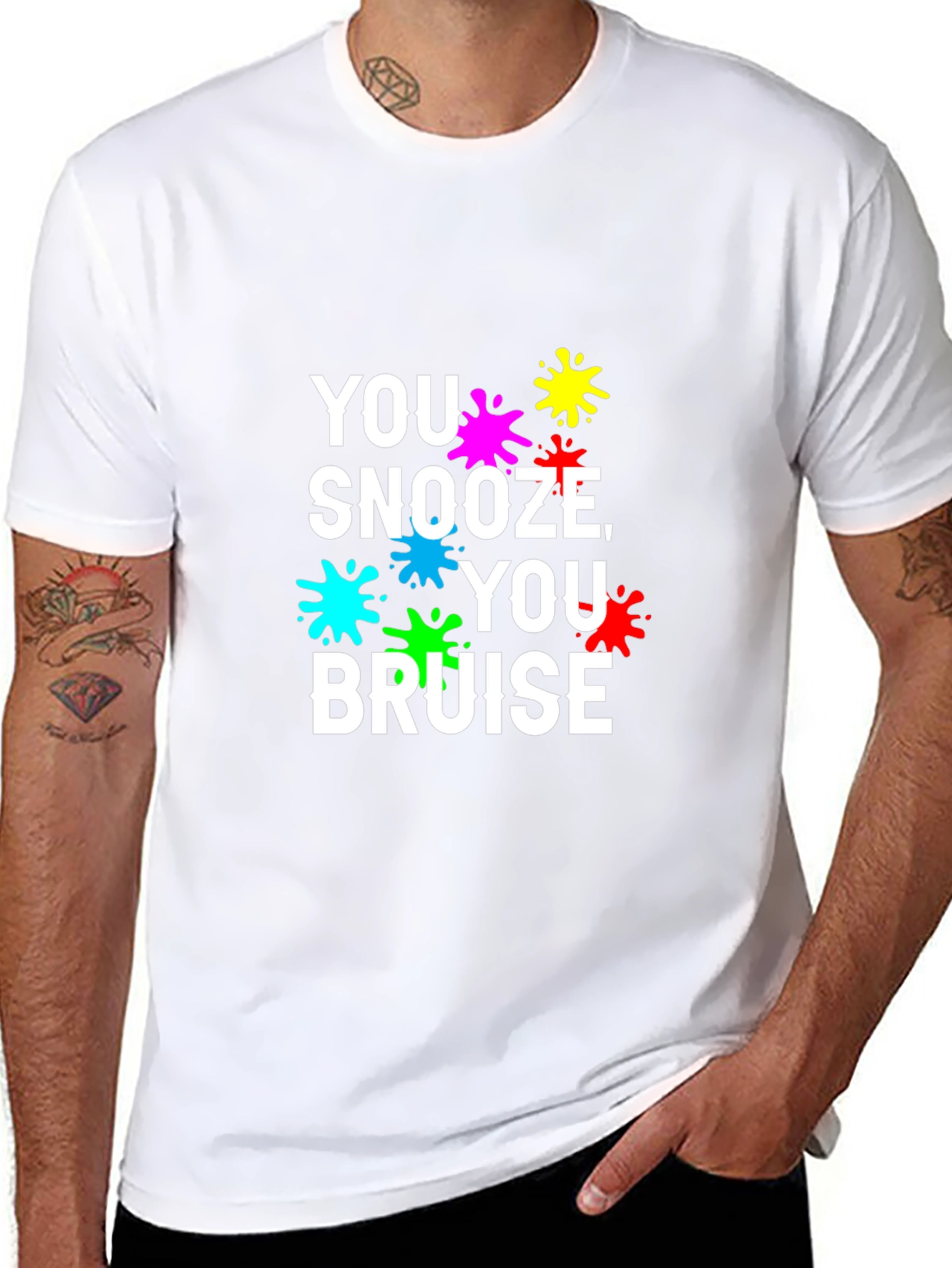 Black You Snooze You Bruise T-Shirt view 8