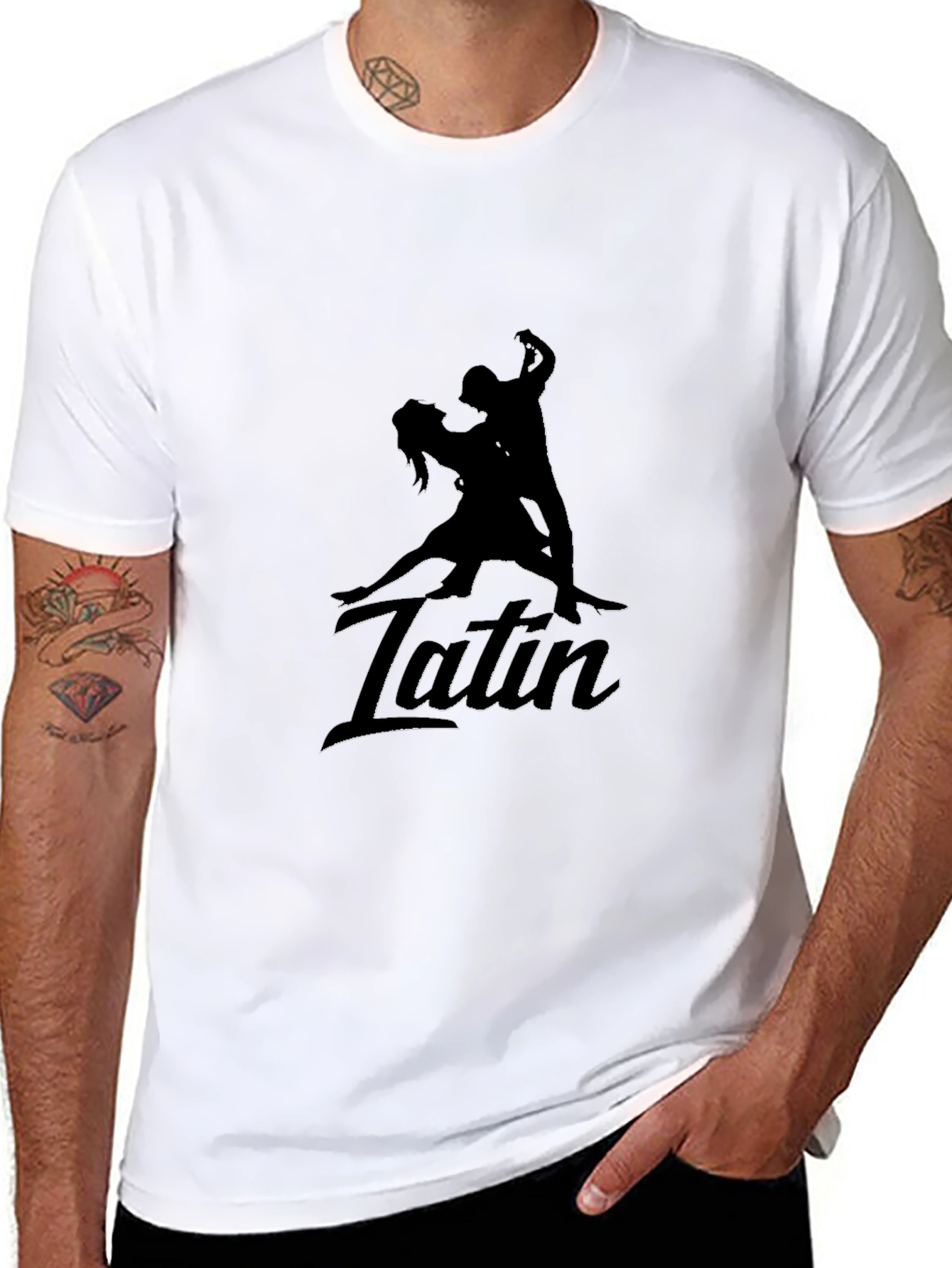 Black Latin Dance Silhouette Graphic Tee view 8