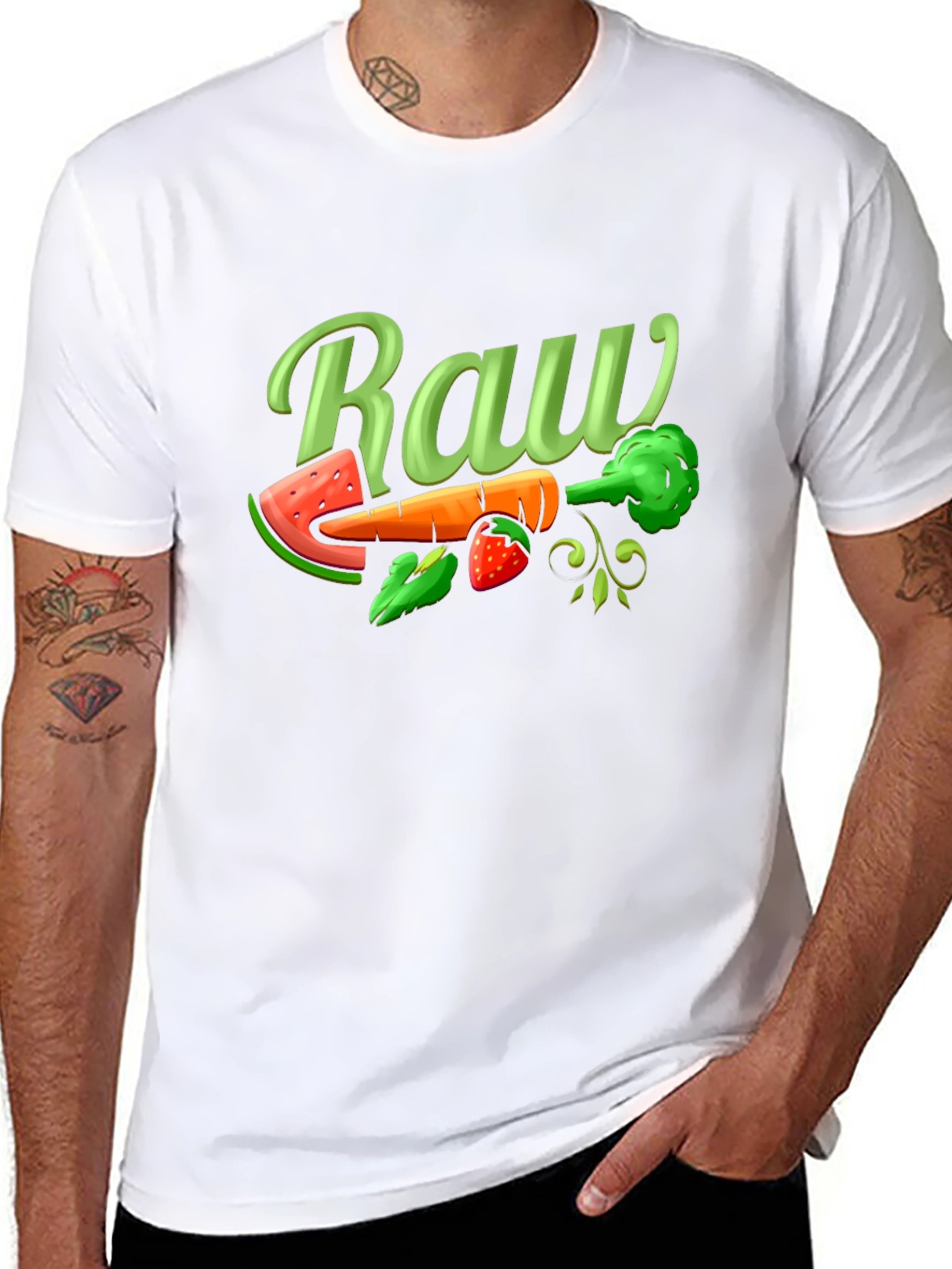 Raw Food Diet T-Shirt - Vegan Graphic Tee - 8