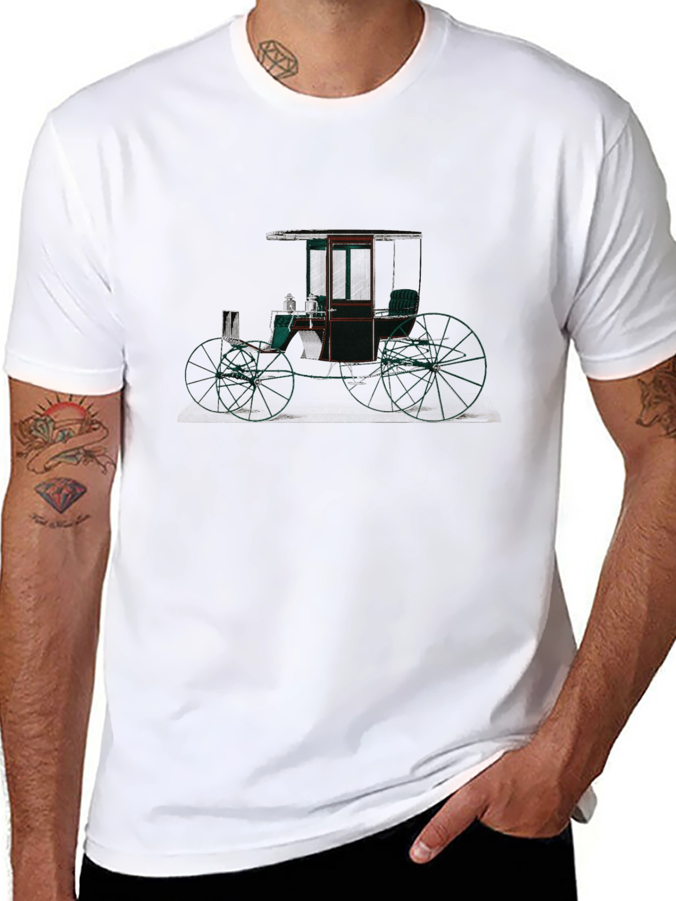 Black Vintage Car Graphic T-Shirt - Classic Design view 8
