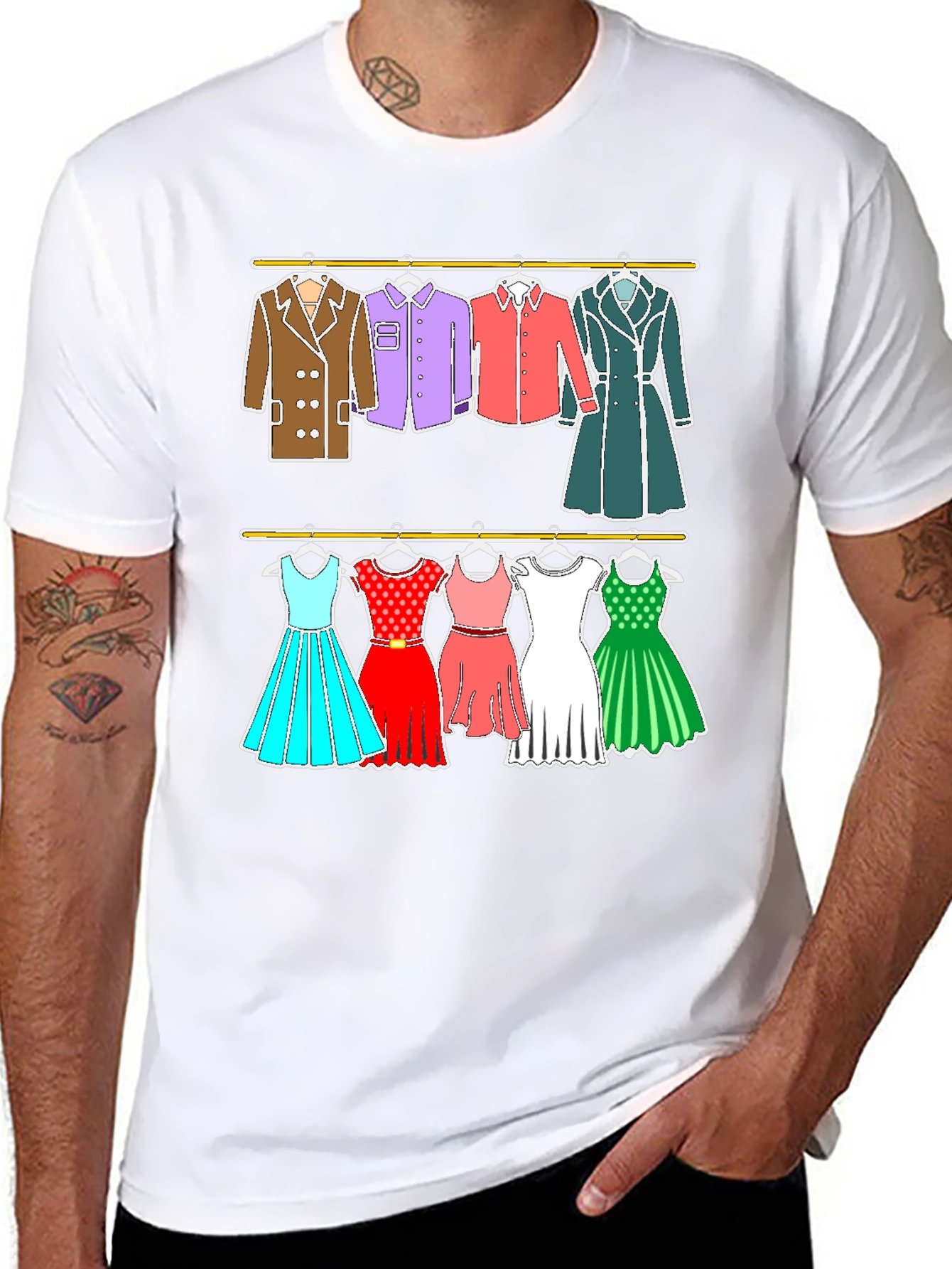 Black Clothes Rack T-Shirt view 8