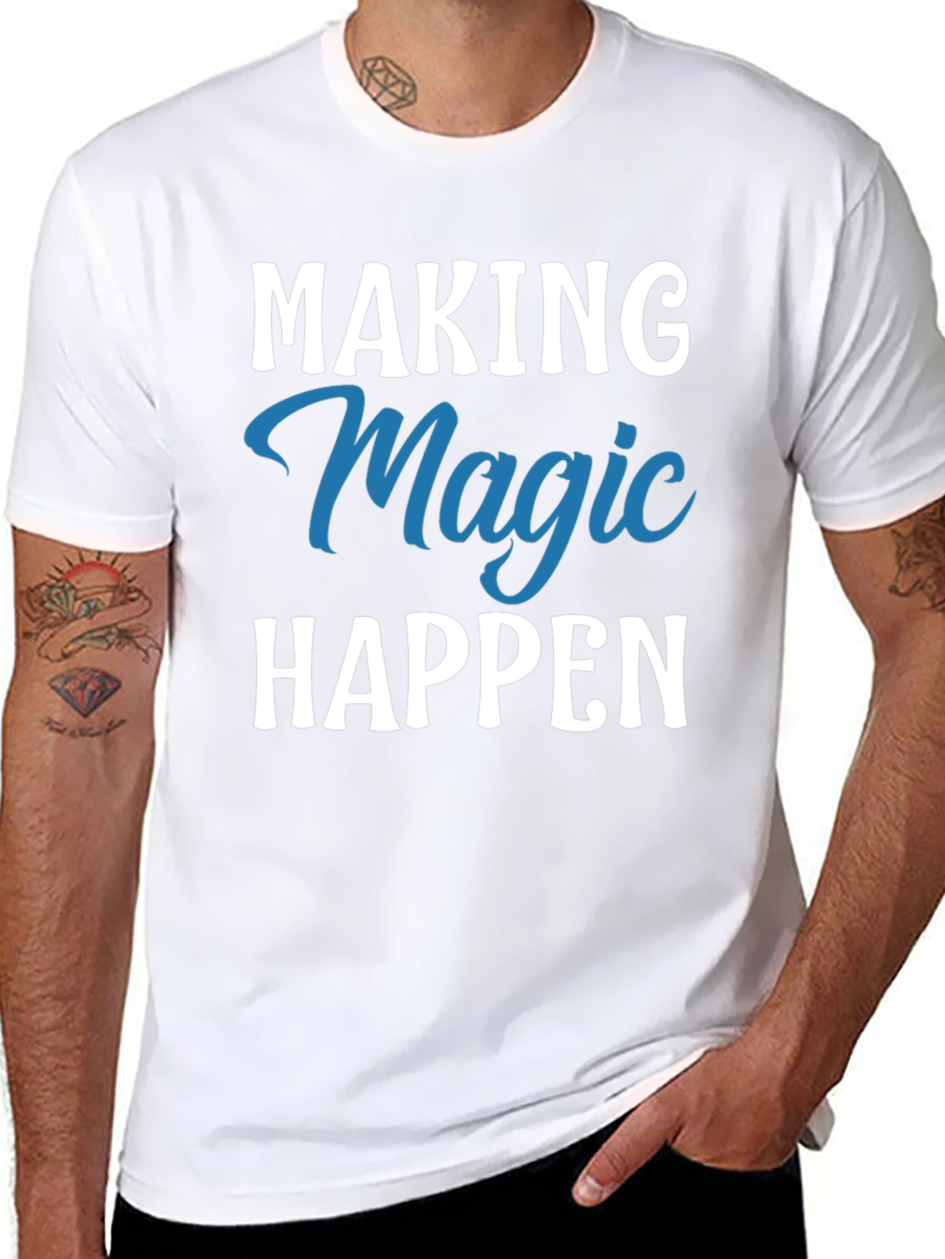 Black Making Magic Happen Graphic Tee view 8