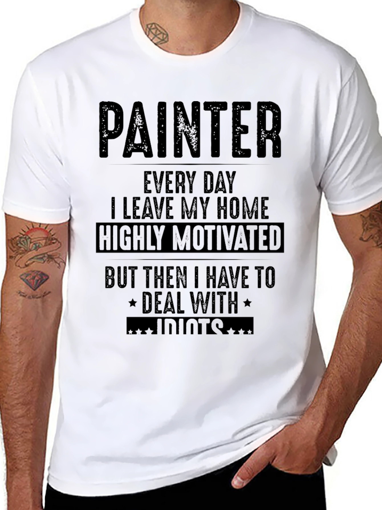 Painter Humorous Graphic T-Shirt - 8