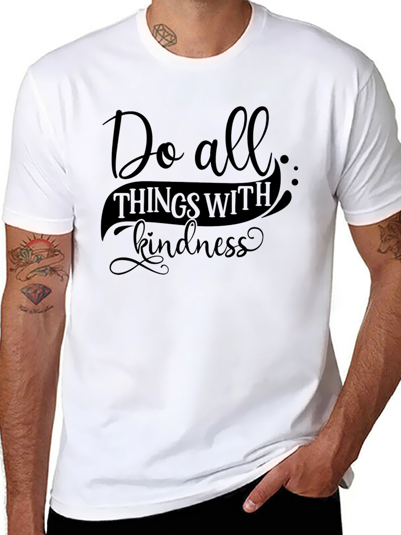 Black Kindness Graphic Tee view 8