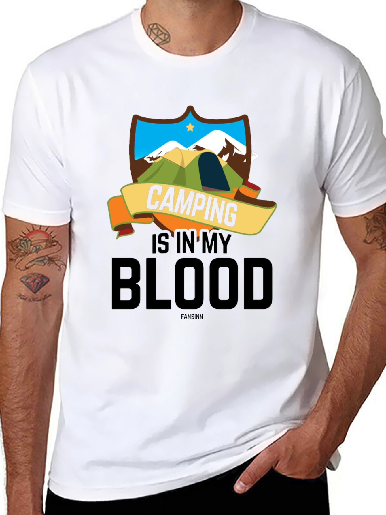 Black Camping Is In My Blood T-Shirt view 8
