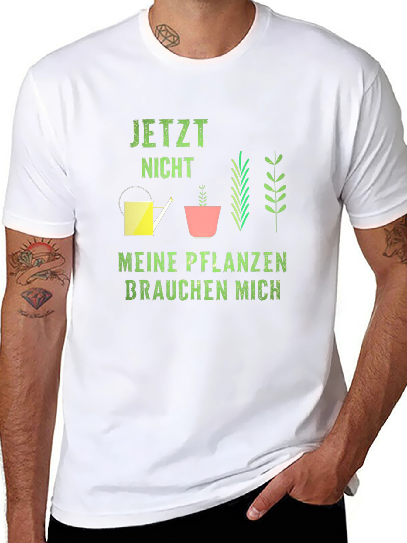Black Plant Lover Graphic Tee - Meine Pflanzen Brauchen Mich view 8