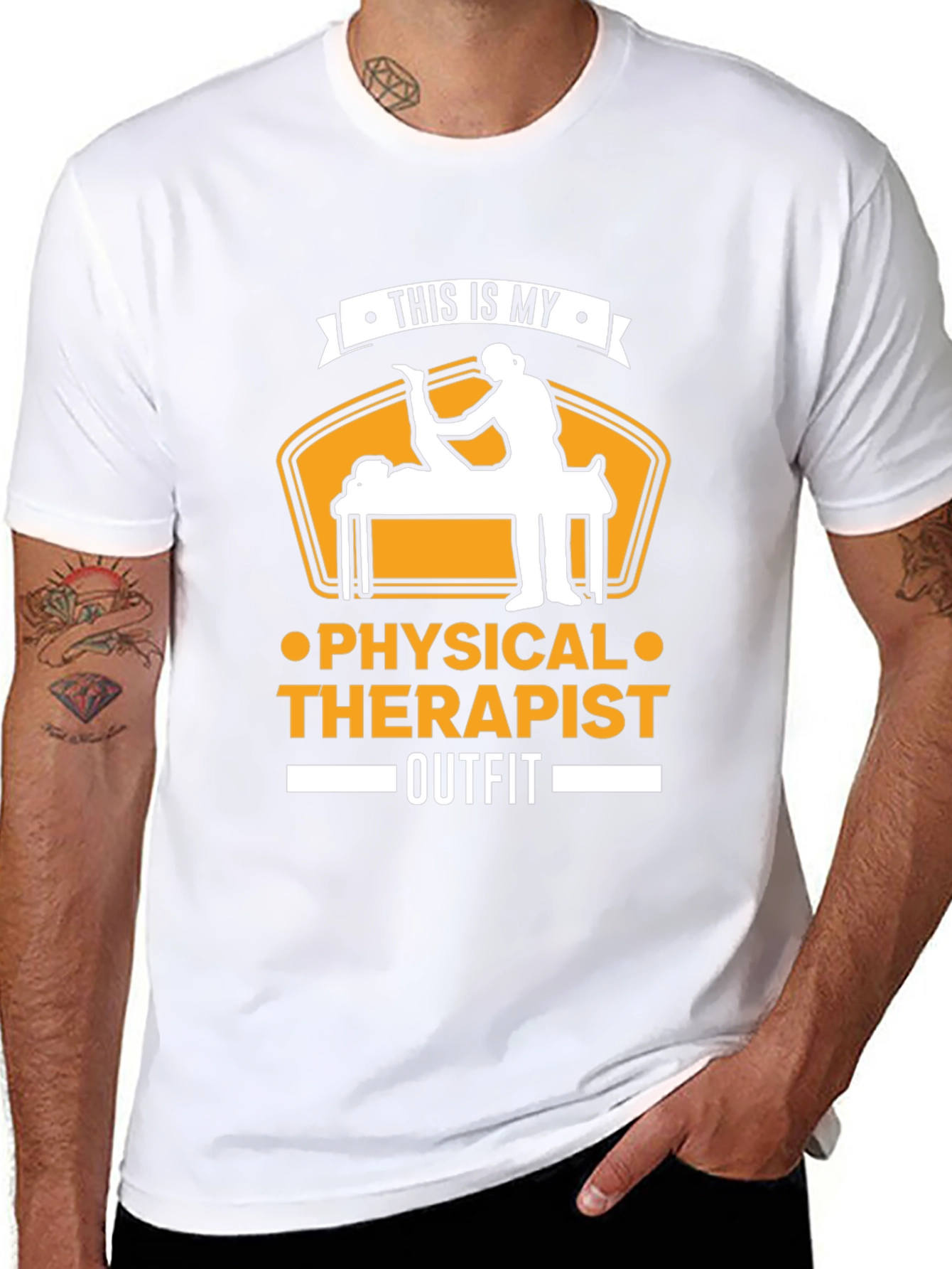 Black Physical Therapist Outfit T-Shirt view 8