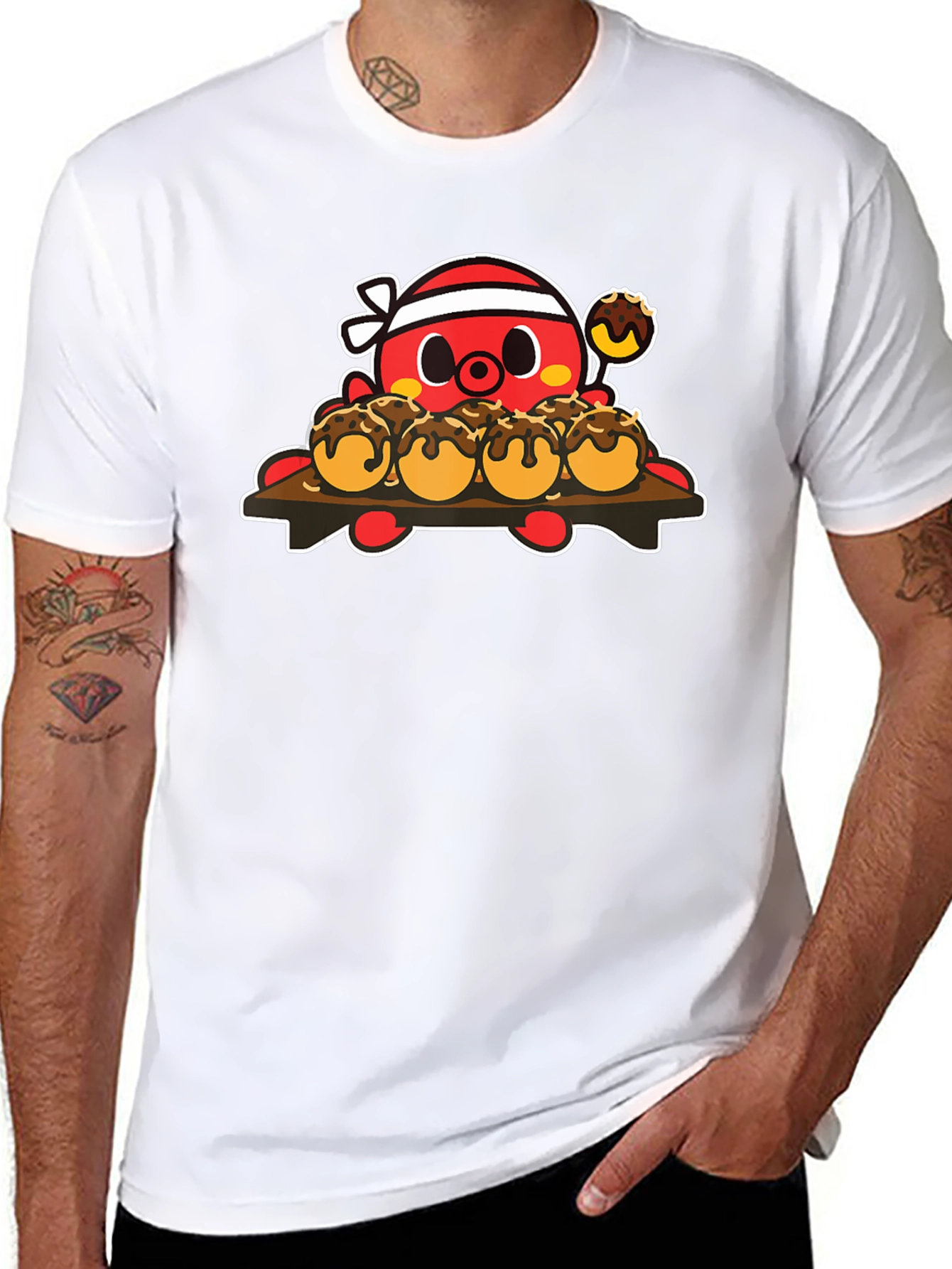 Black Octopus Takoyaki T-Shirt view 8
