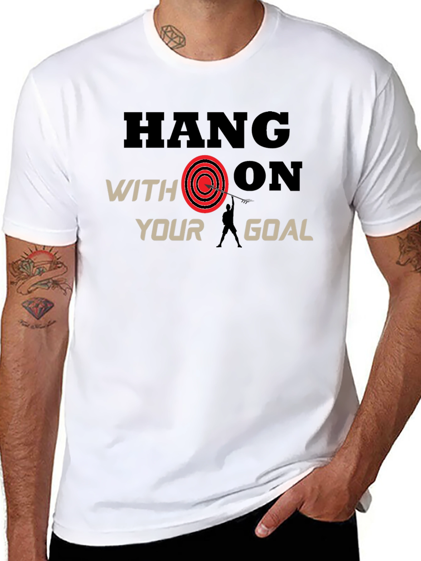 Black Hang On Goal Black T-Shirt view 8