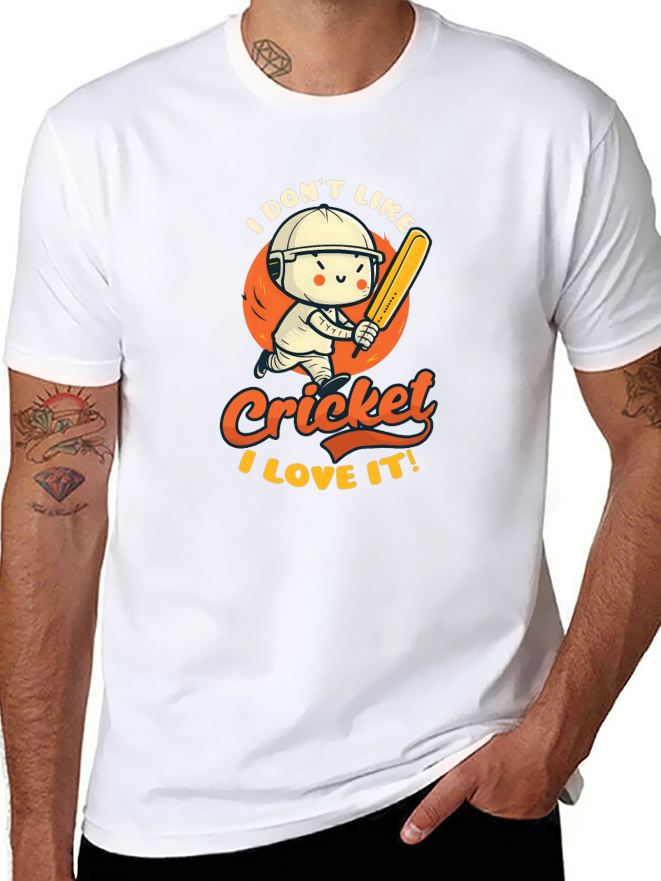 Black Cricket Lover Graphic T-Shirt - Sporty & Fun view 8