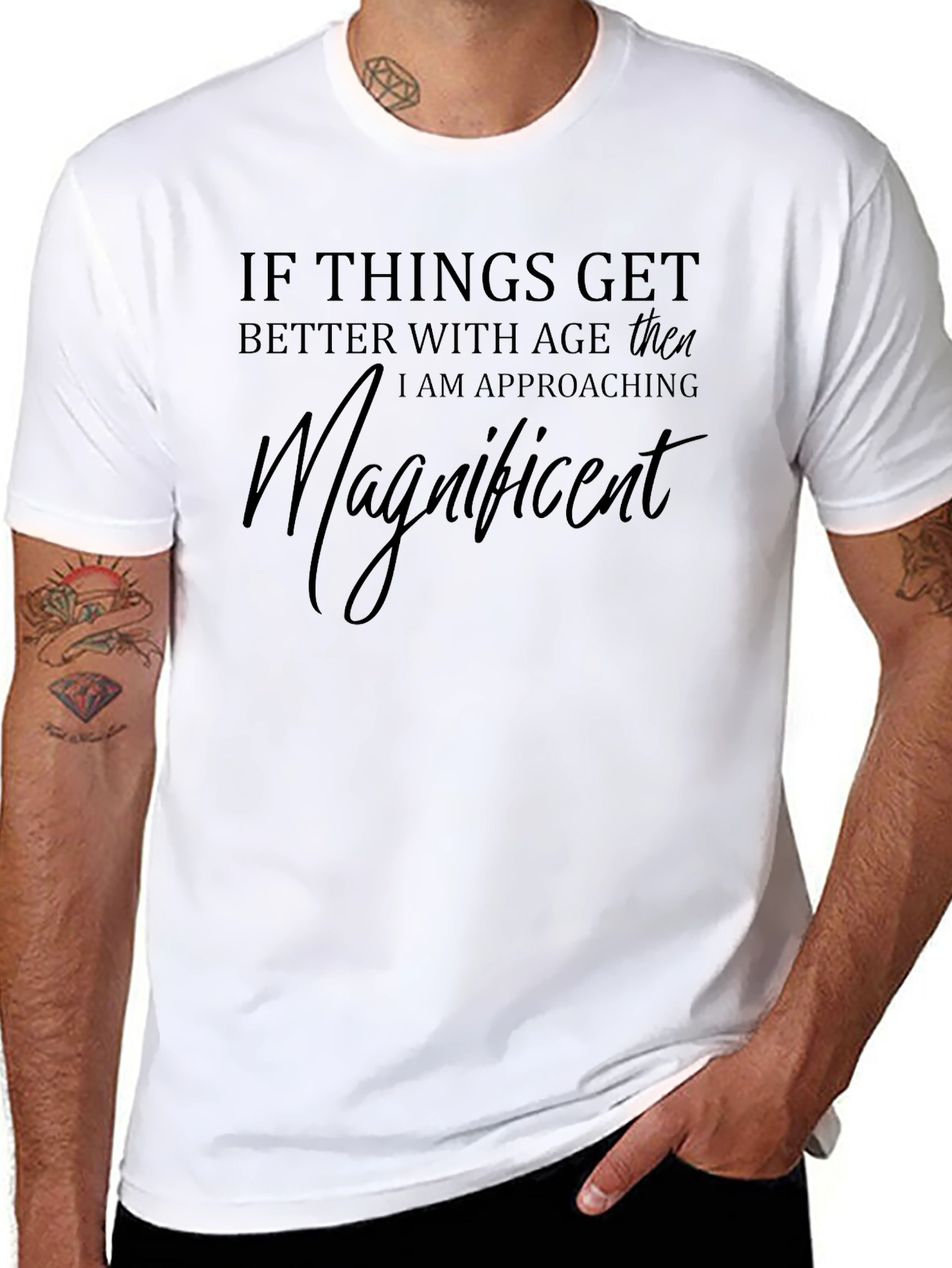 Black Magnificent Age Black Graphic Tee view 8
