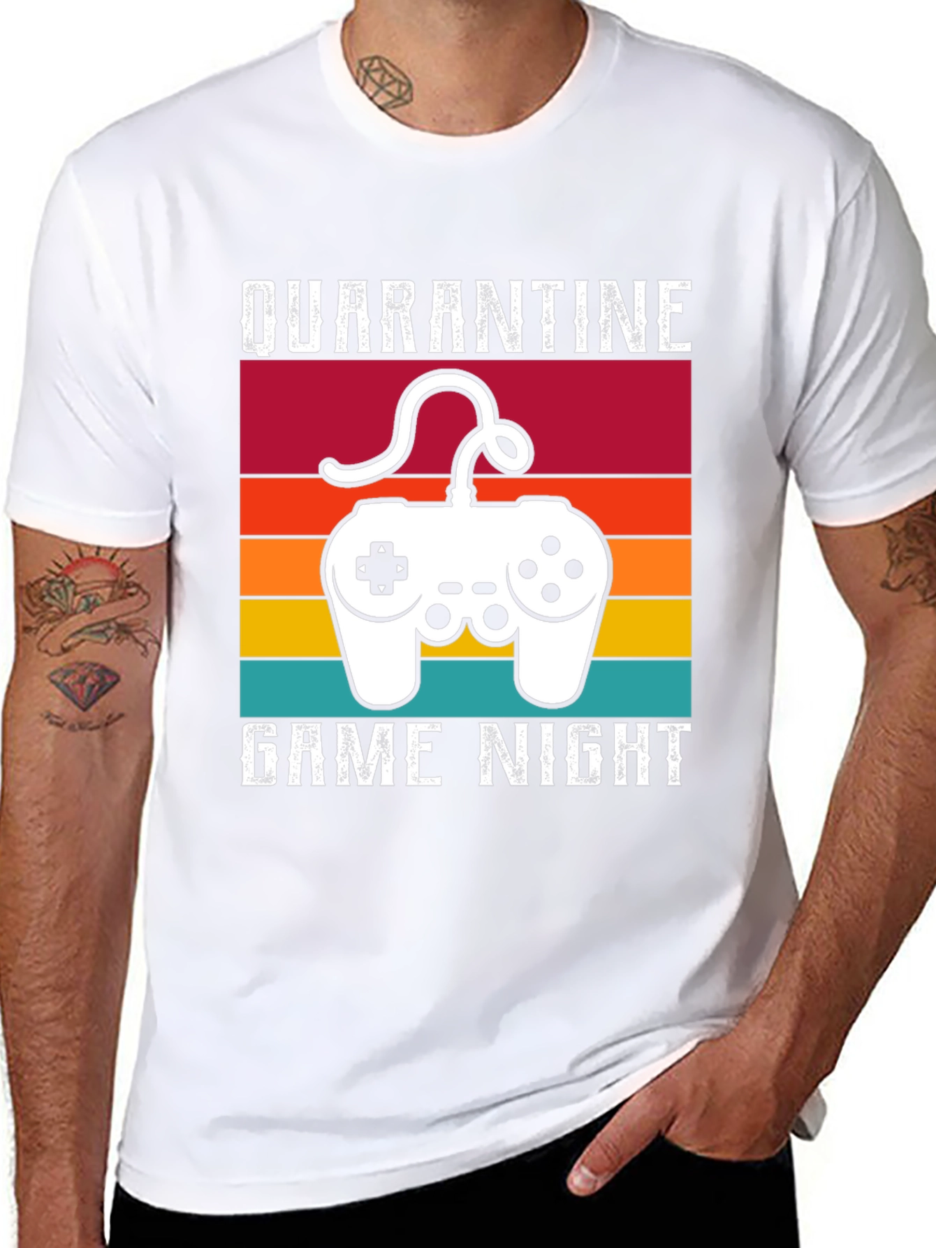 Black Quarantine Game Night Graphic T-Shirt view 8