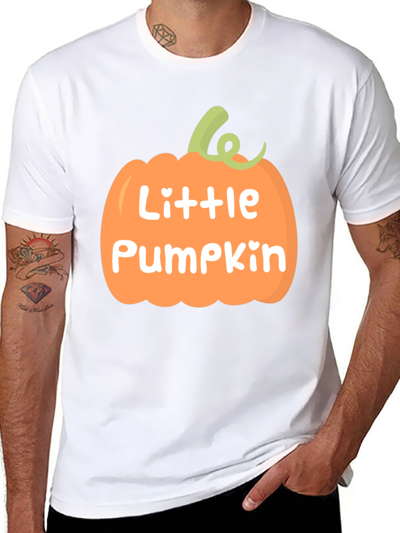 Black Little Pumpkin Black T-Shirt view 8