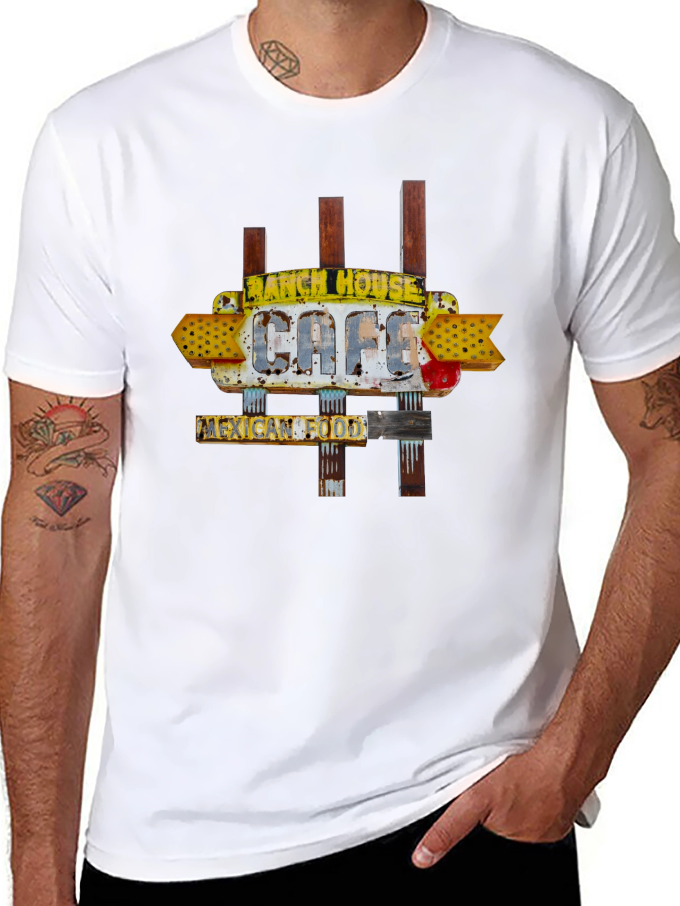 Vintage Ranch House Cafe T-Shirt - Mexican Food - 8