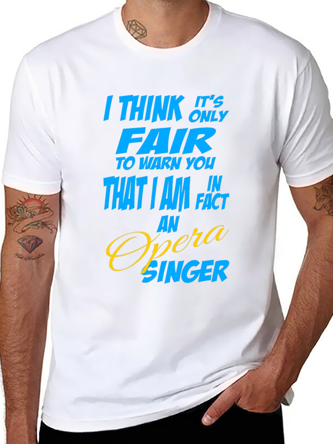 Black Opera Singer Graphic T-Shirt - Funny Gift Idea view 8