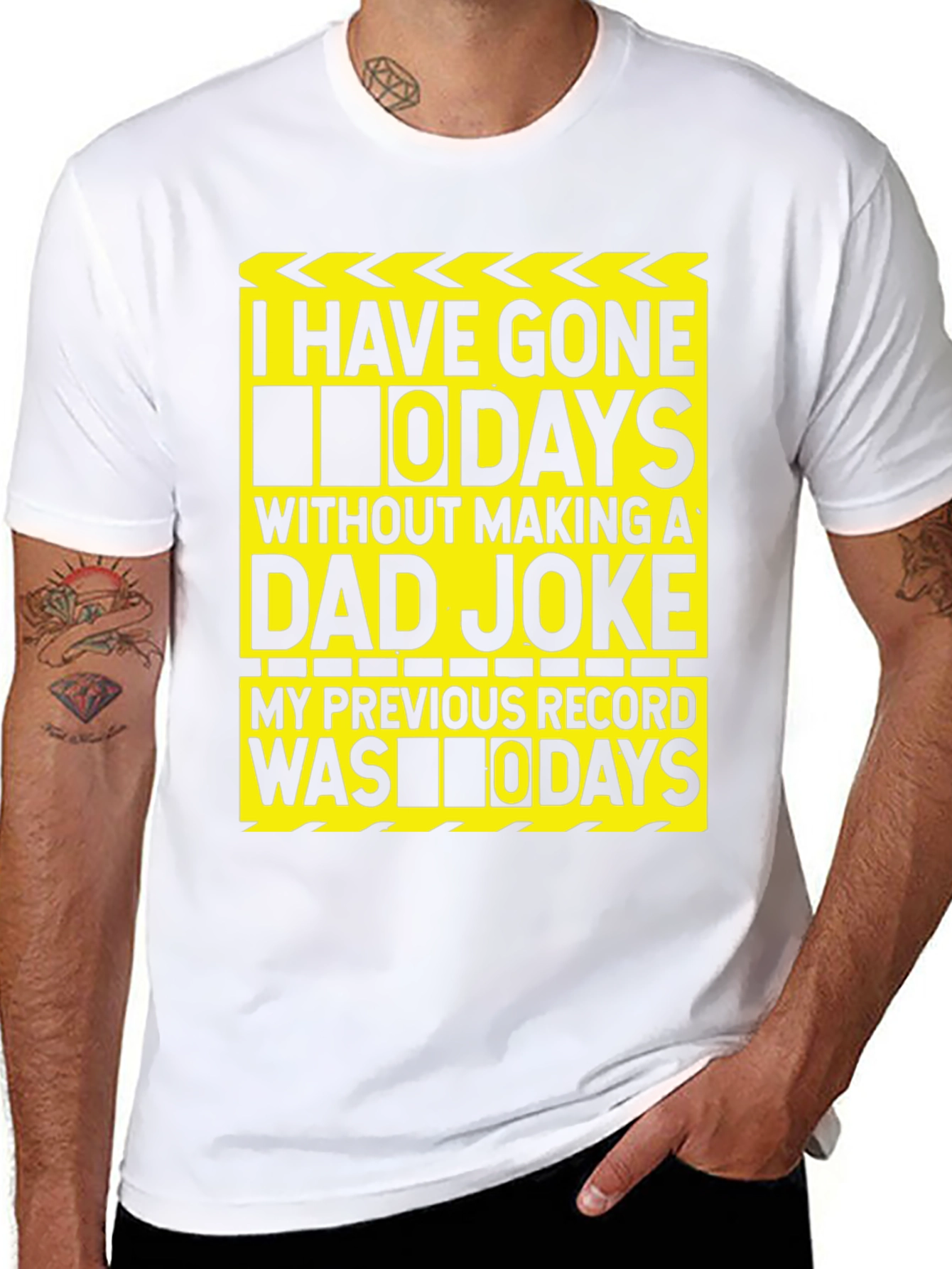 Black Funny Dad Joke T-Shirt: I Have Gone 0 Days view 8