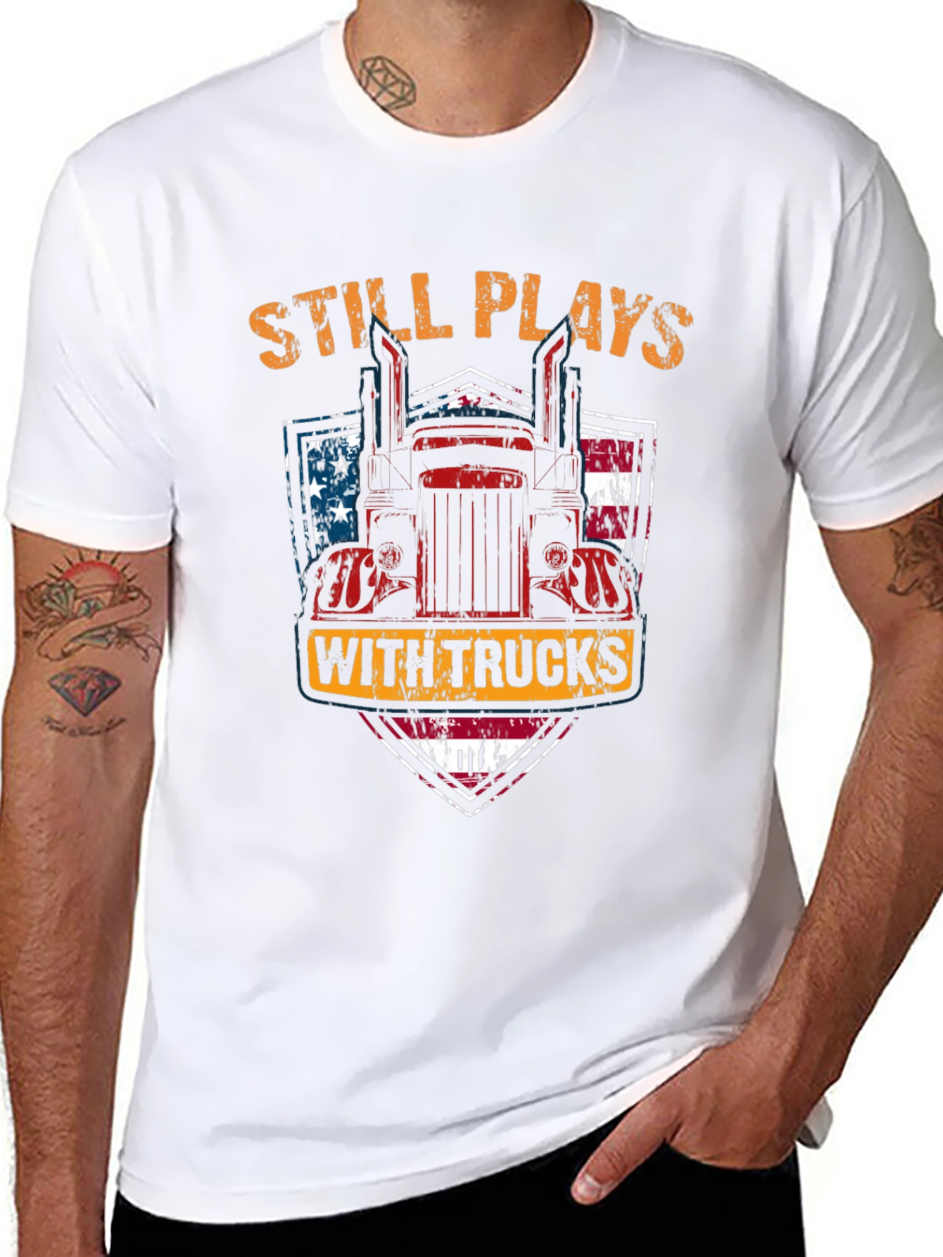 Still Plays with Trucks Men's T-Shirt - 8