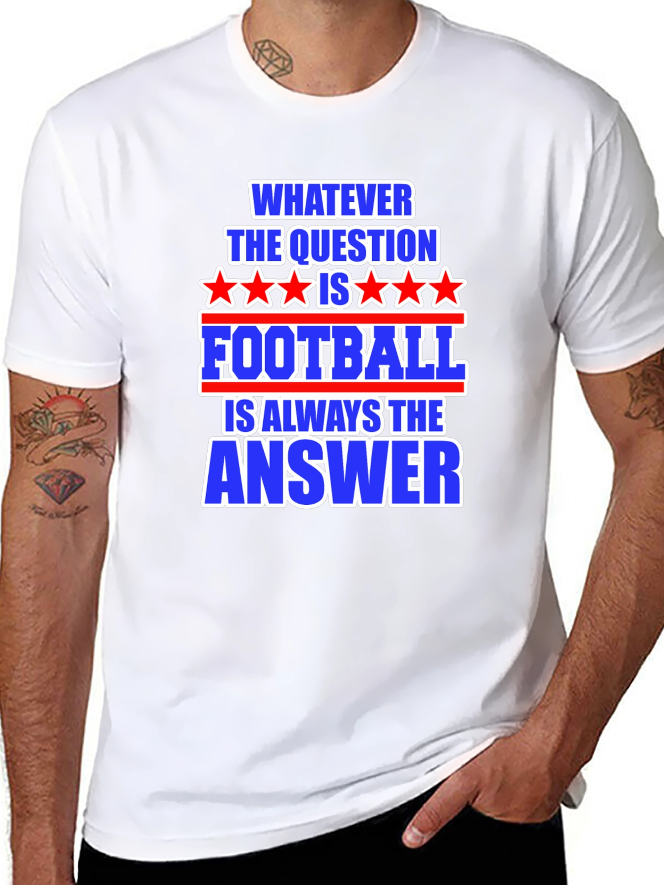 Black Football Answer T-Shirt - Always The Right Choice! view 8
