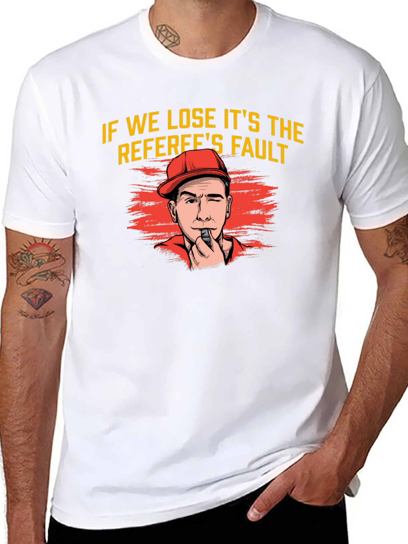 Black Referee's Fault T-Shirt - Funny Sport Tee view 8