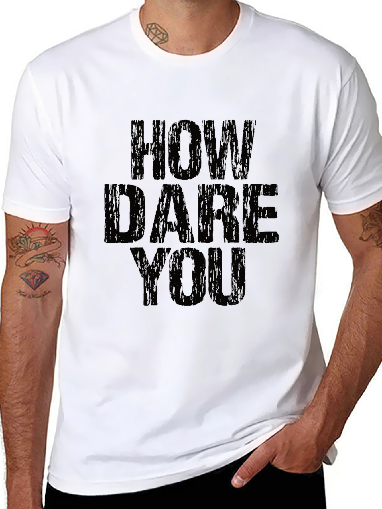 Black How Dare You Graphic T-Shirt - Bold Statement Tee view 8