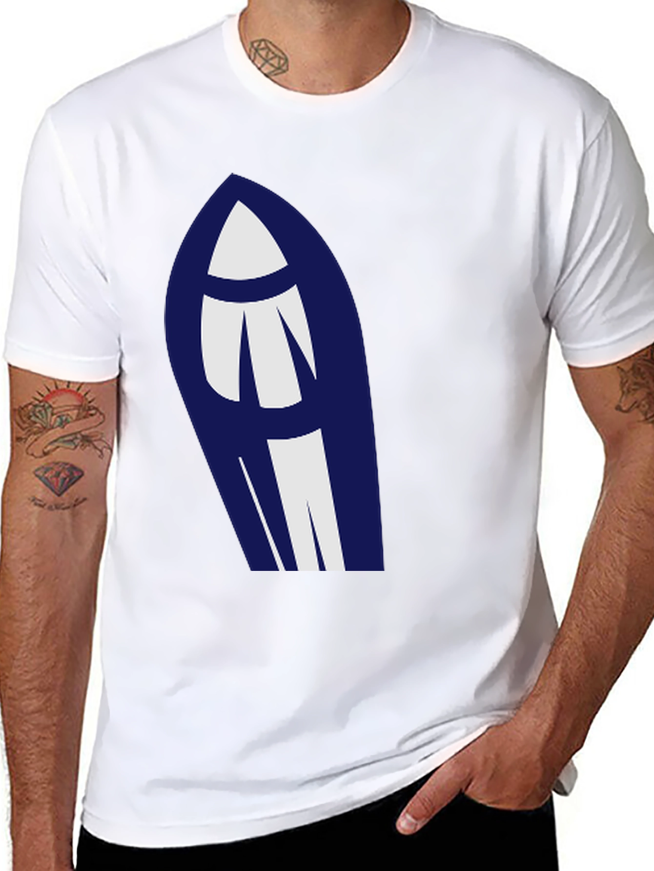 Black Modern Graphic Tee - Abstract Design view 8