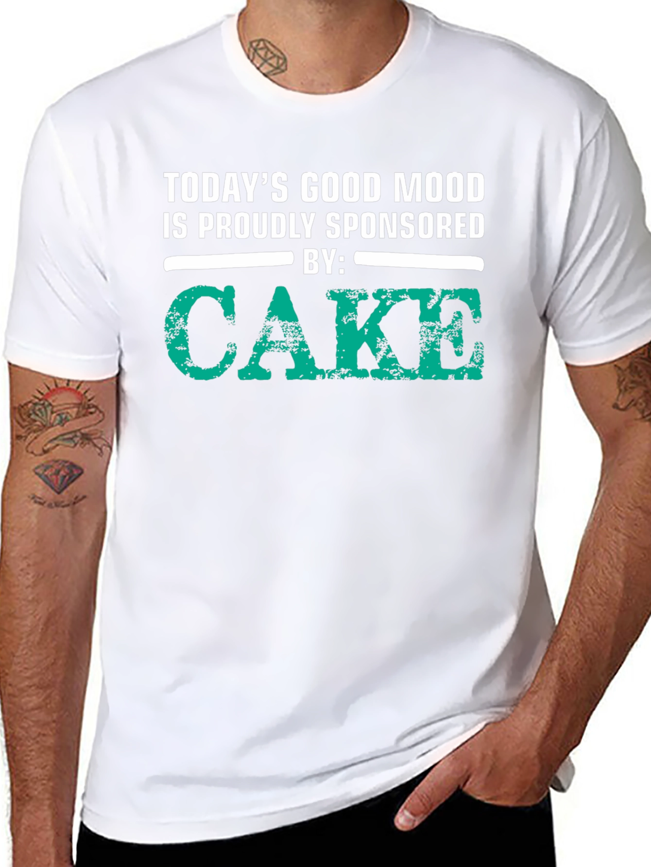 Black Cake Sponsored Good Mood Graphic Tee view 8