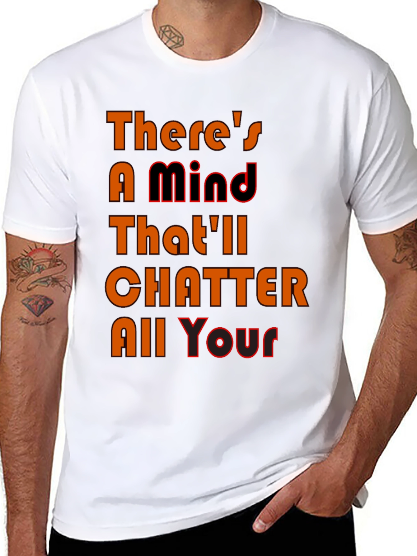 Black Mind Chatter Graphic Tee - Black T-Shirt view 8