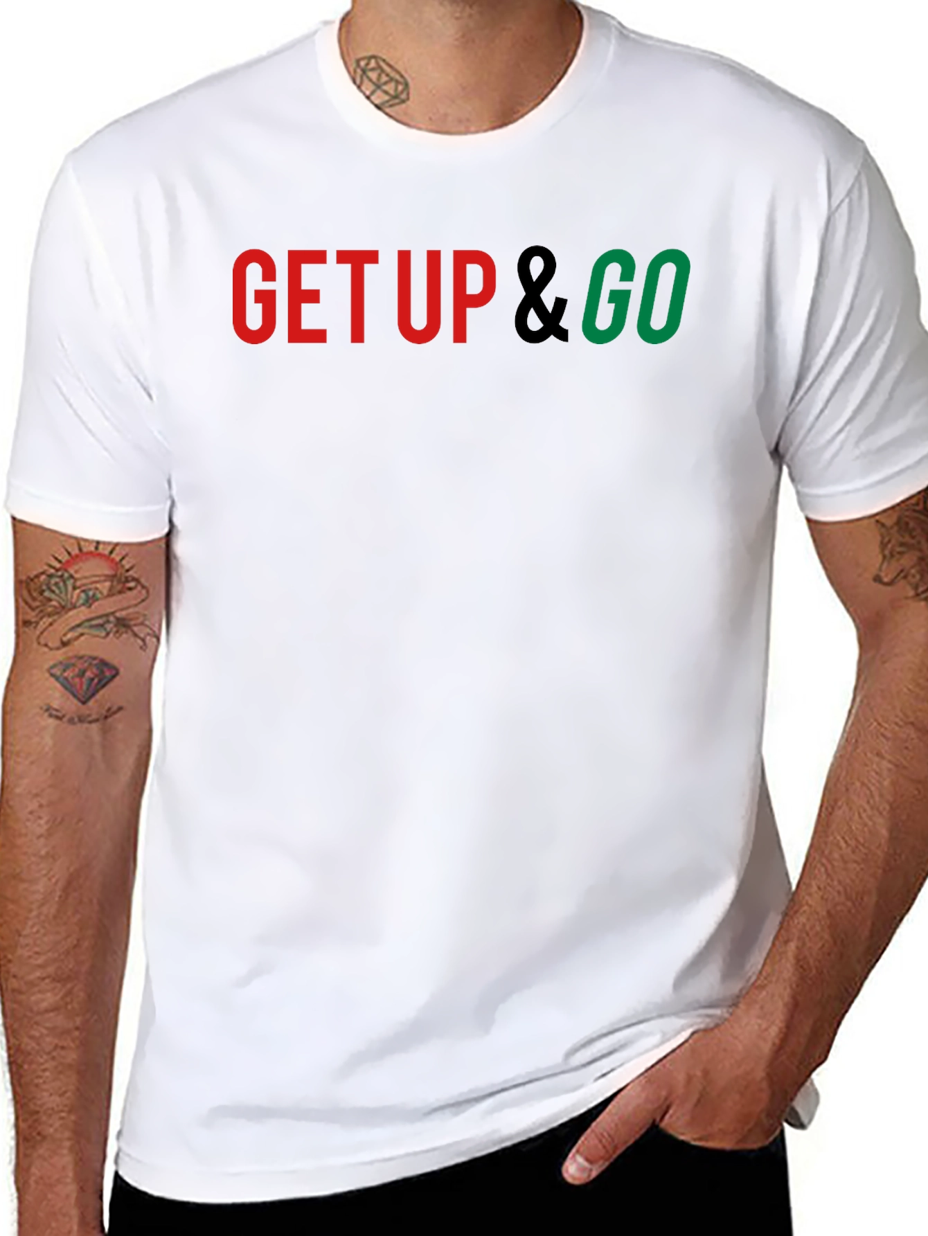 Black Get Up & Go Graphic Tee - Premium Comfort view 8