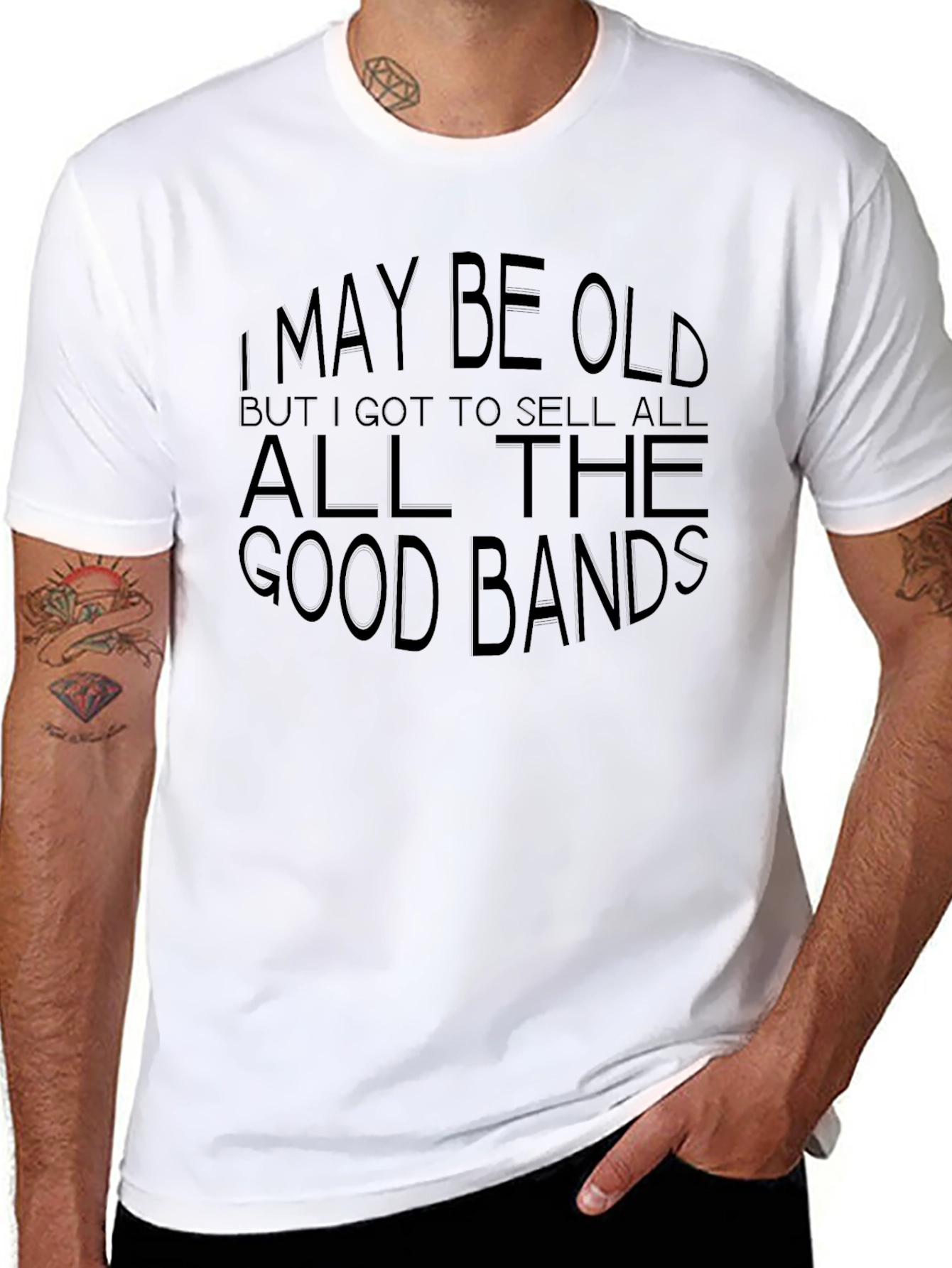 Black I May Be Old T-Shirt - Classic Band Fan Tee view 8