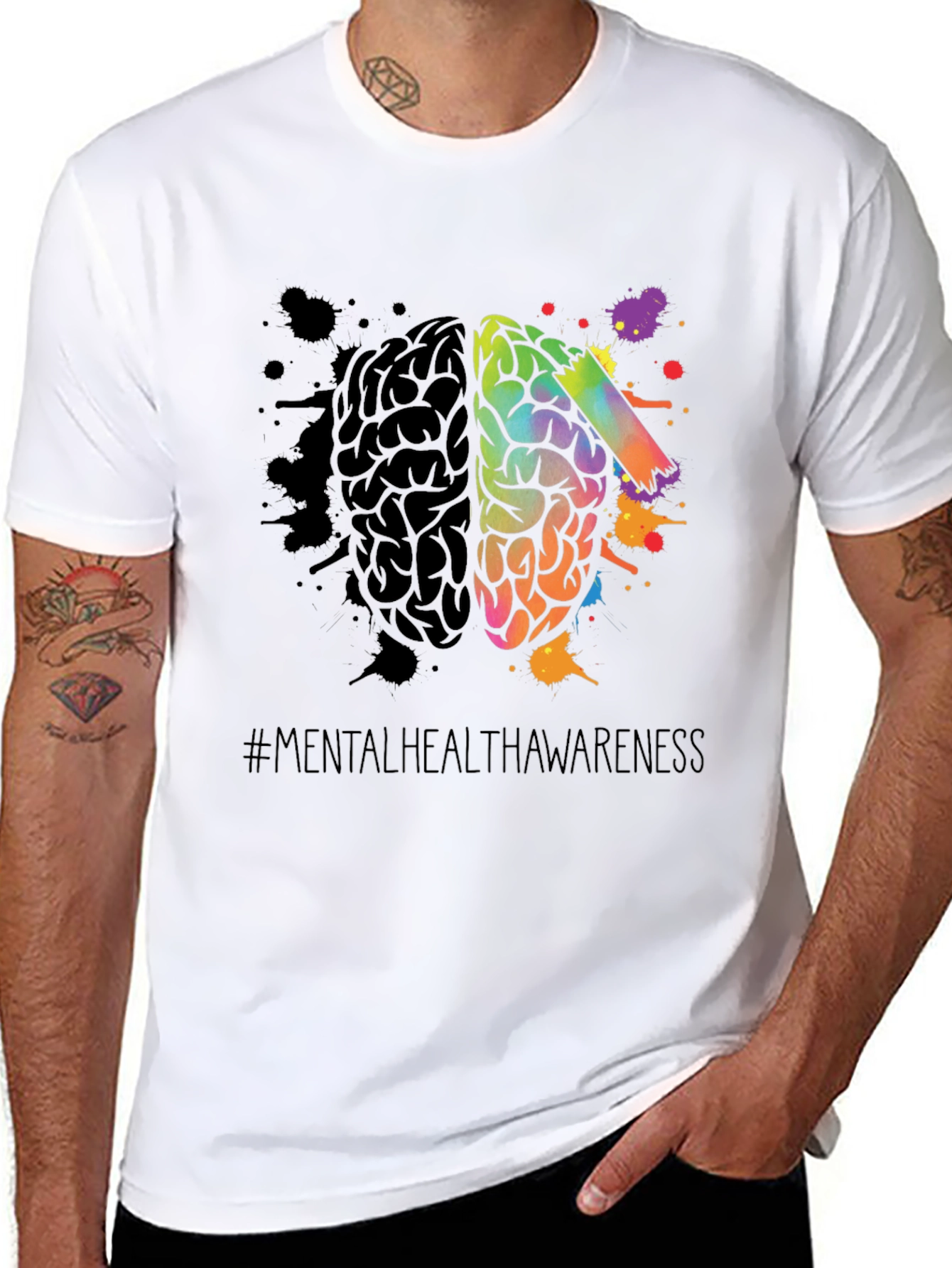 Black Mental Health Awareness Graphic Tee view 8