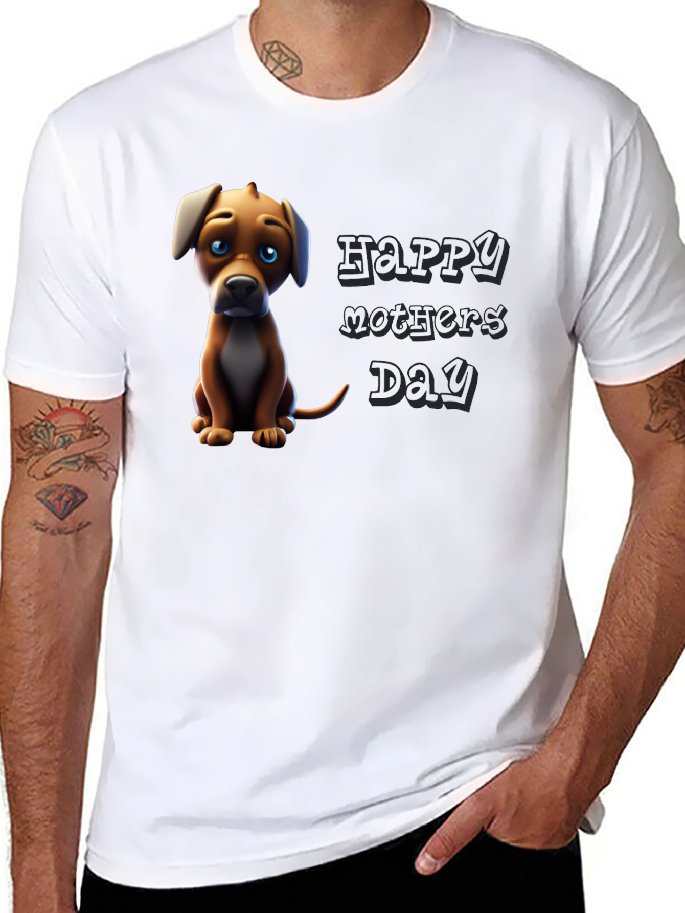 Black Puppy 'Happy Mother's Day' Graphic Tee view 8