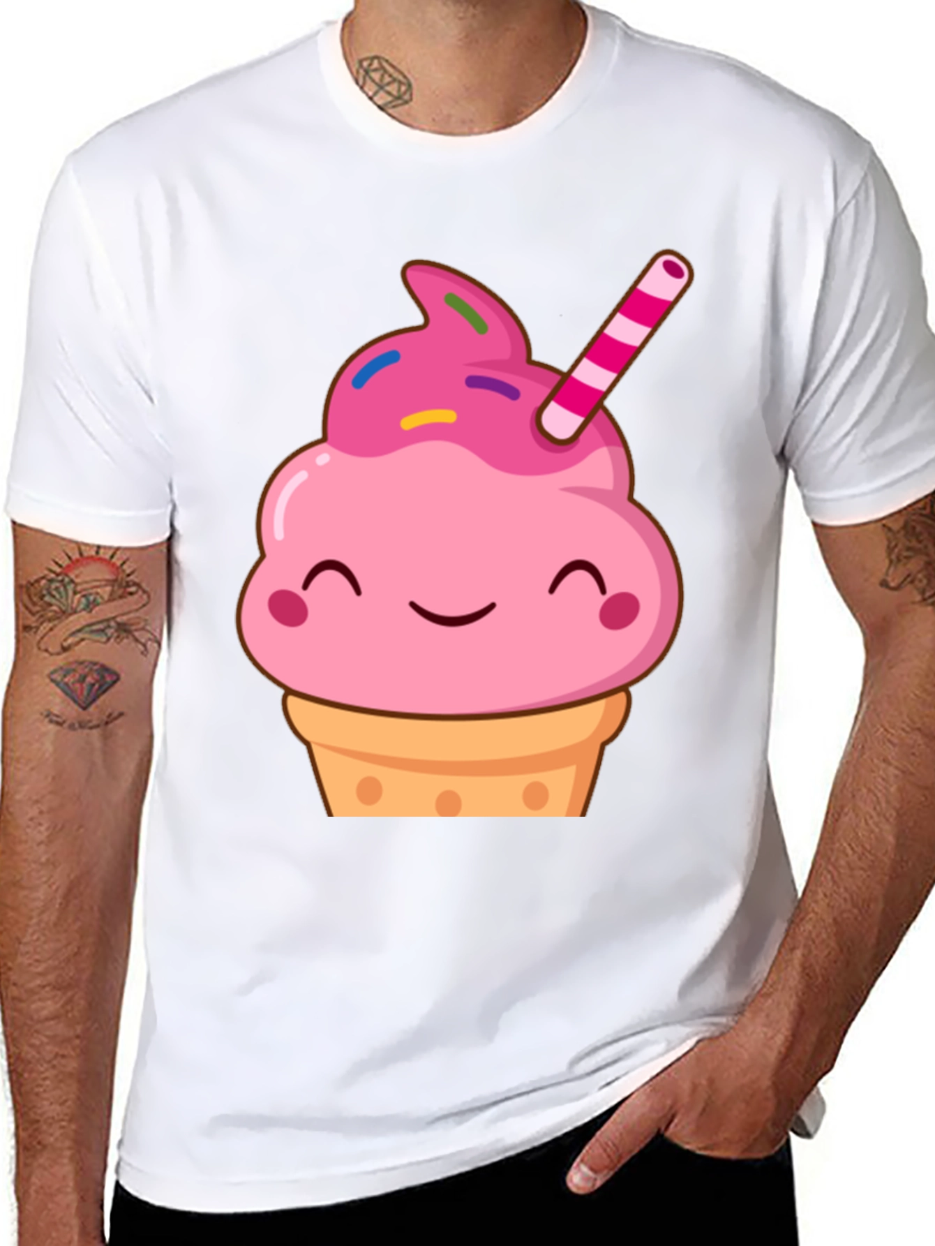 Black Cute Cupcake Graphic Tee - Sweet Treat Shirt view 8