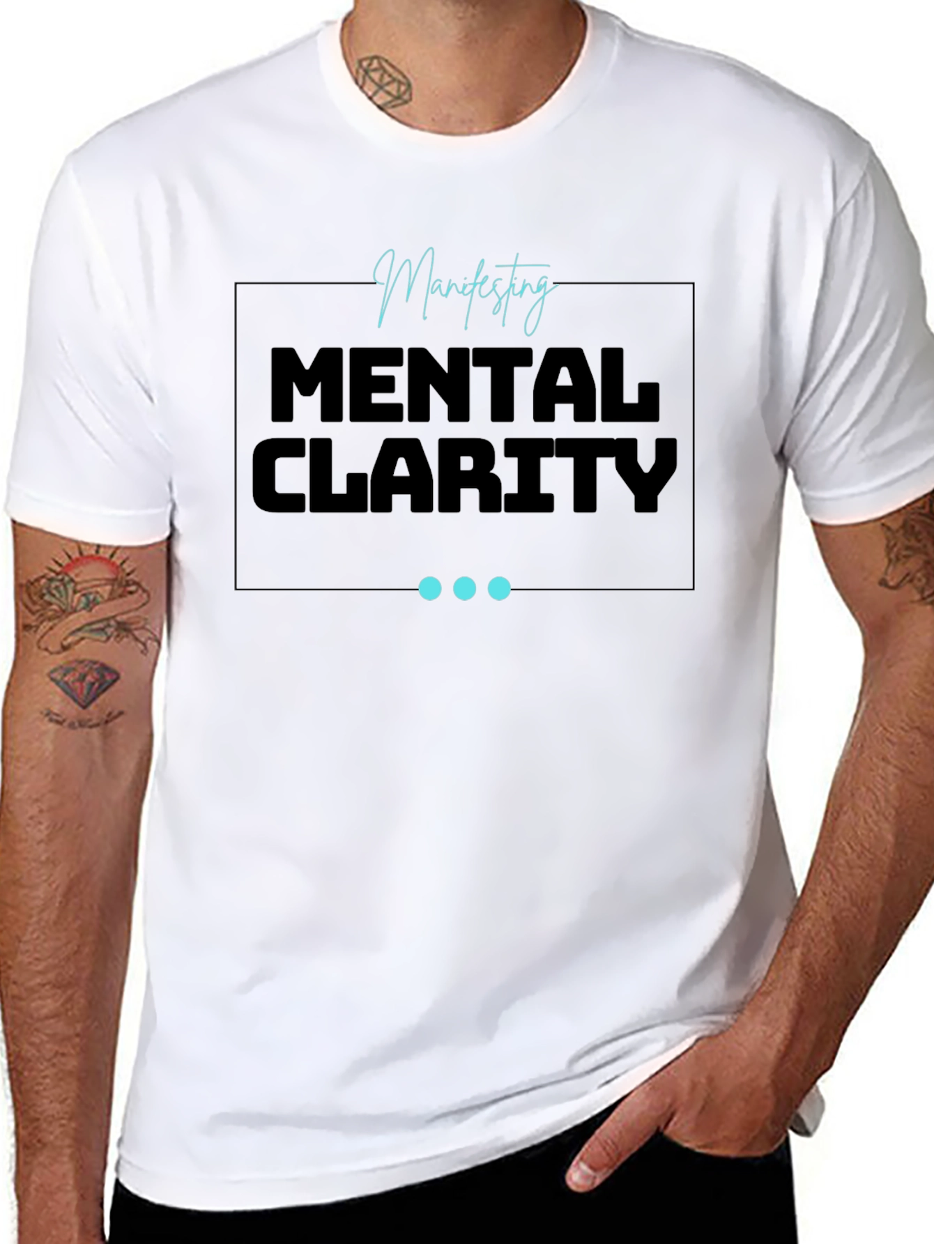 Black Mental Clarity Tee - Manifesting Focus view 8