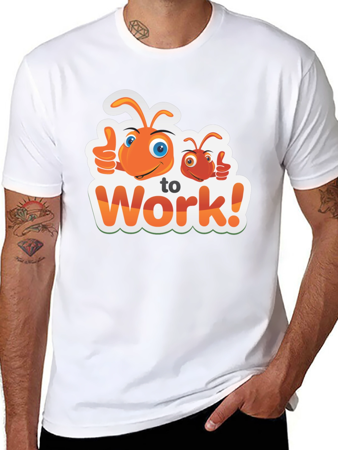 Ant To Work! Graphic Black T-Shirt - 8