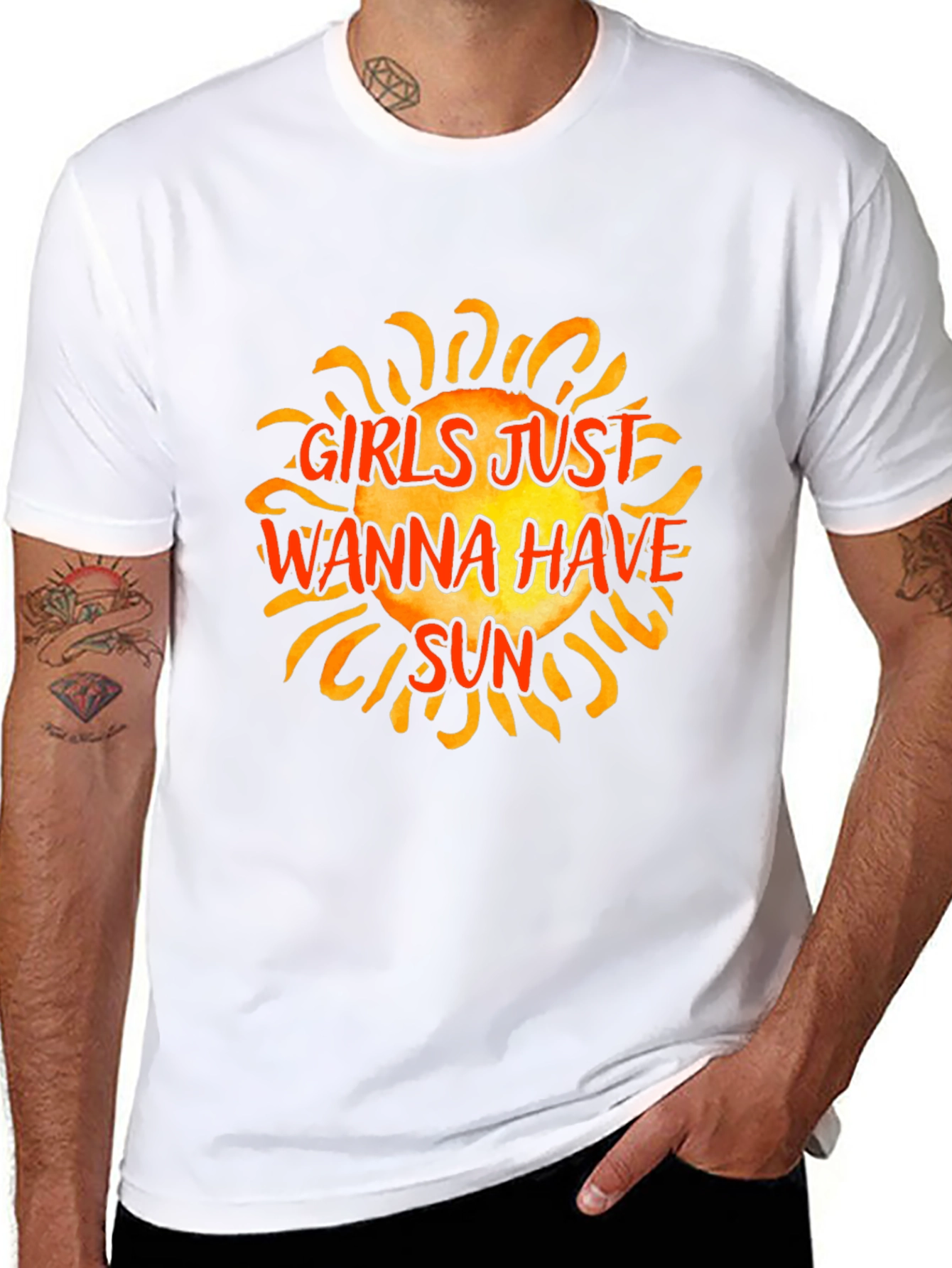 Black Girls Just Wanna Have Sun T-Shirt - Black Graphic Tee view 8