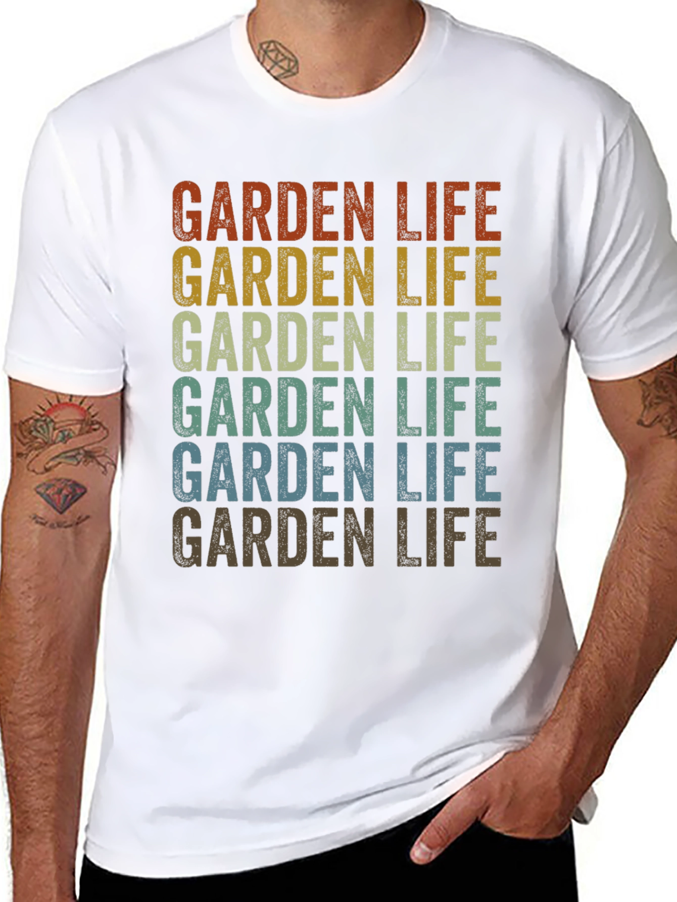 Black Vintage Garden Life Graphic Tee - Retro Style view 8