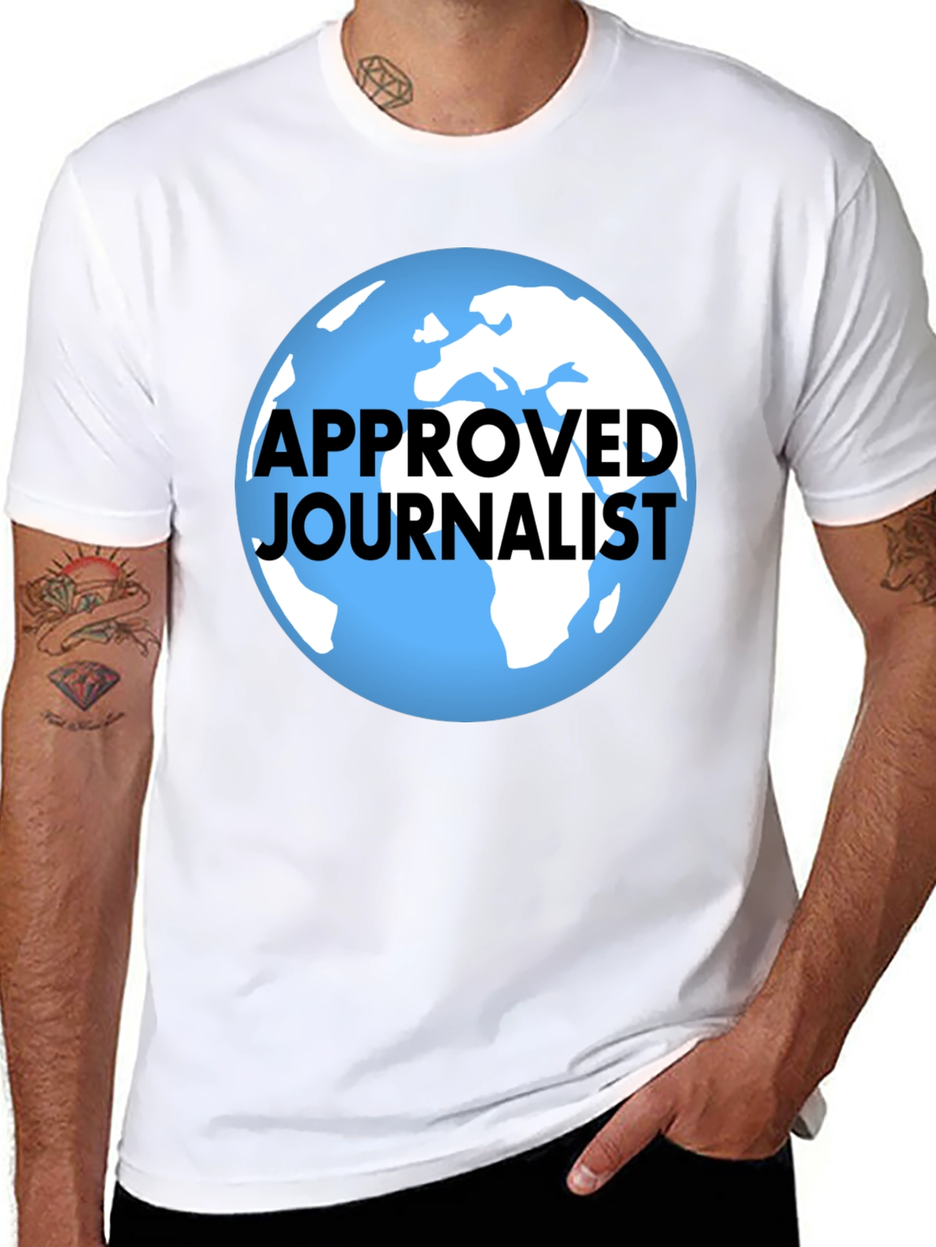 Black Approved Journalist Graphic T-Shirt - Black view 8