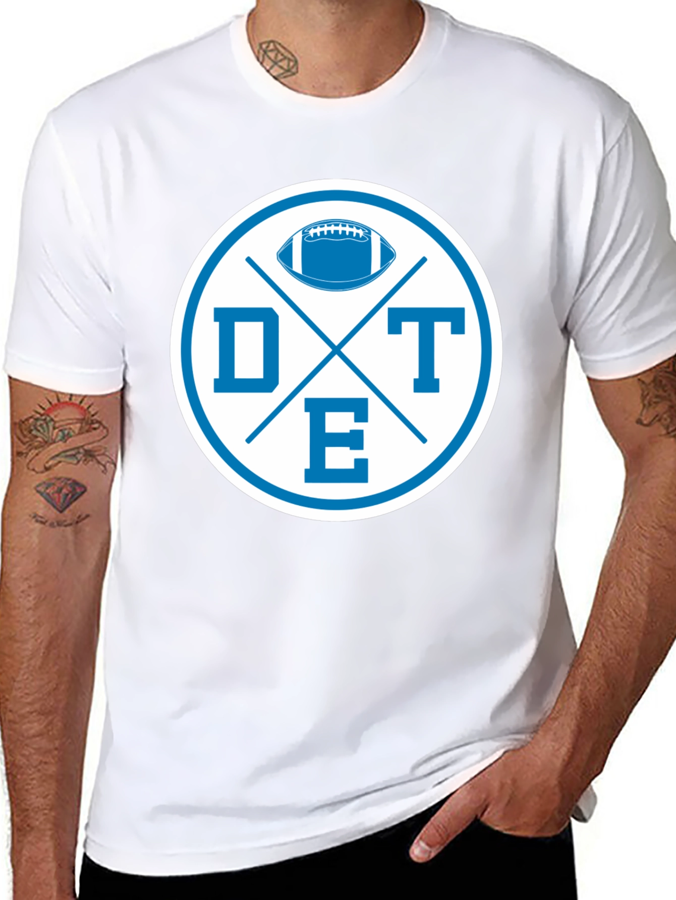 Black DTE Football Graphic Tee - Classic Sports Style view 8