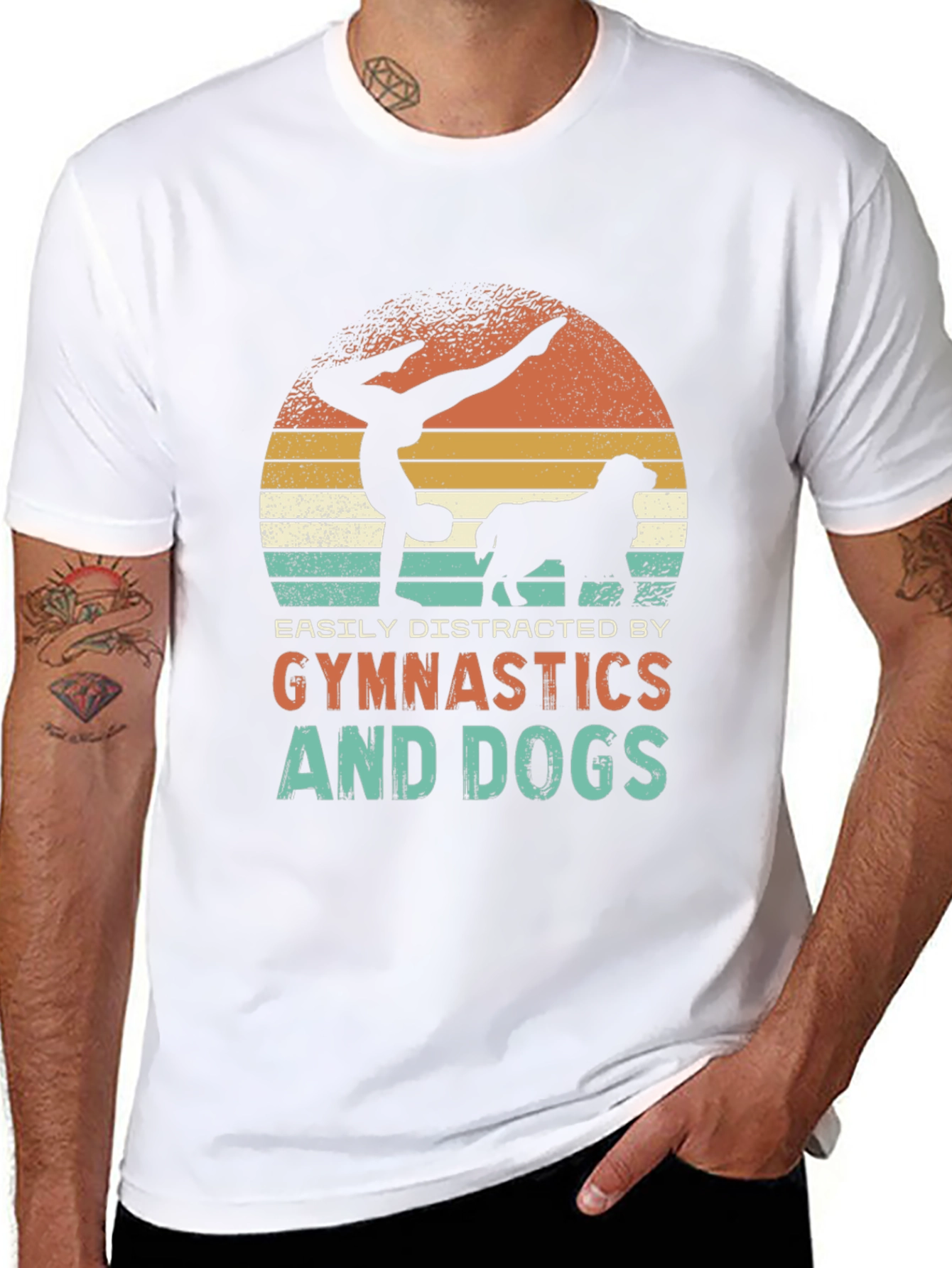 Black Gymnastics and Dogs T-Shirt view 8