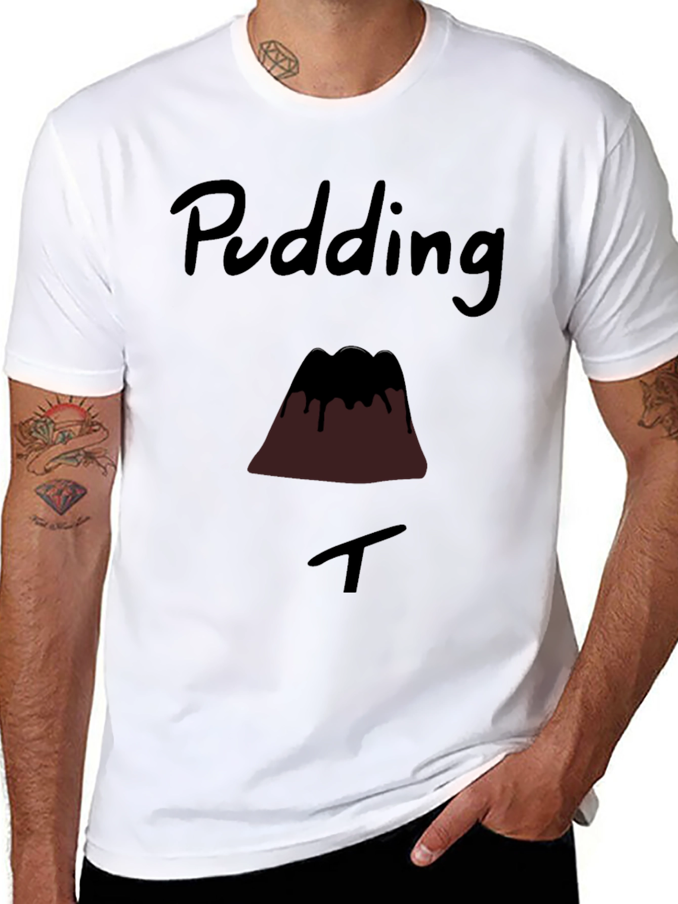 Black Pudding T-Shirt - Funny Dessert Graphic Tee view 8