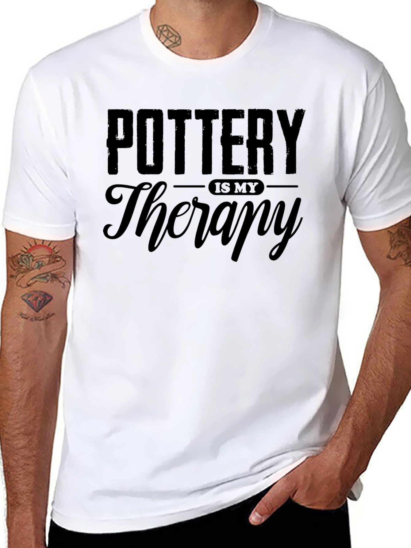 Pottery is My Therapy Graphic T-Shirt - 8